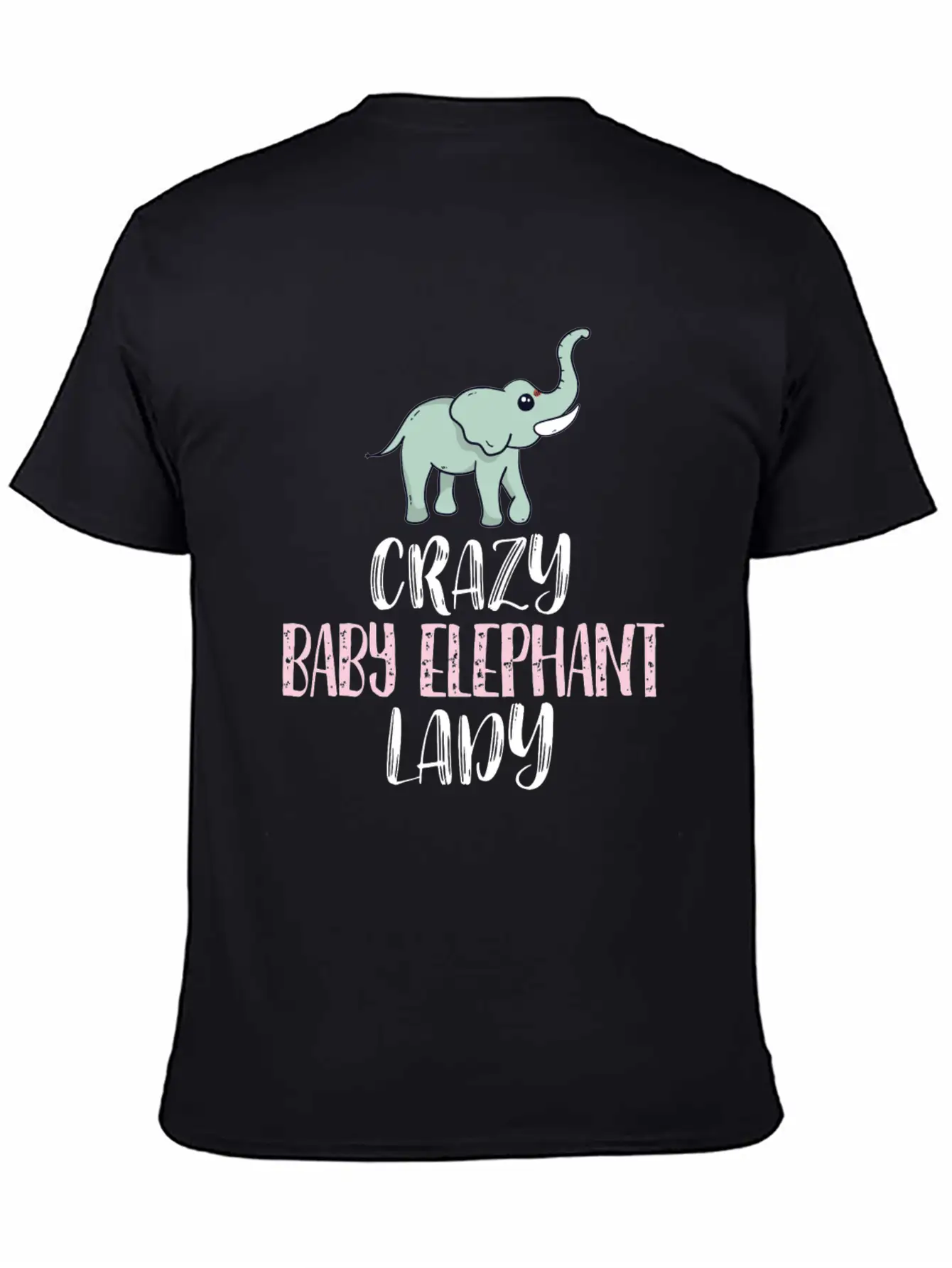 Crazy Baby Elephant Lady Elephant Lovers Breathable Graphic T-Shirt – Perfect For Casual Days