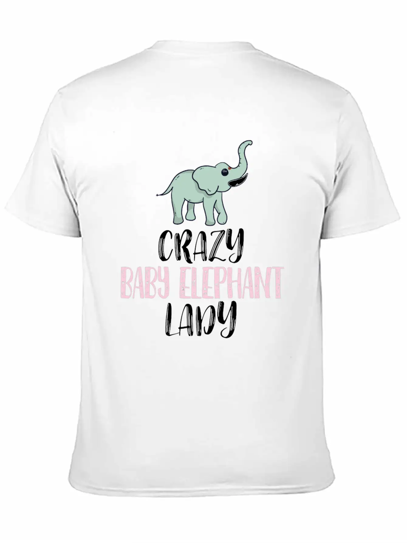 Crazy Baby Elephant Lady Elephant Lovers Breathable Graphic T-Shirt – Perfect For Casual Days