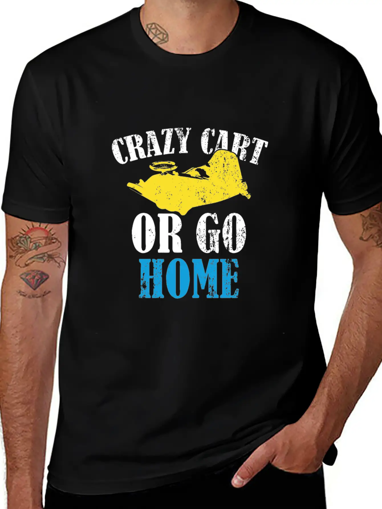 Crazy Cart Quote Stylish Everyday T-Shirt – Unisex Basic Cotton Tee