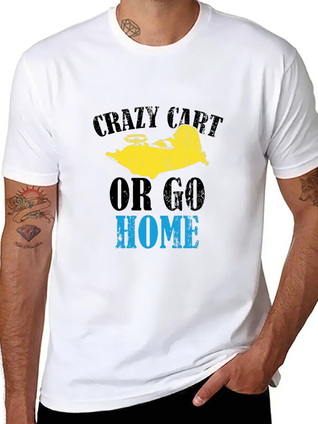 Crazy Cart Quote Stylish Everyday T-Shirt – Unisex Basic Cotton Tee