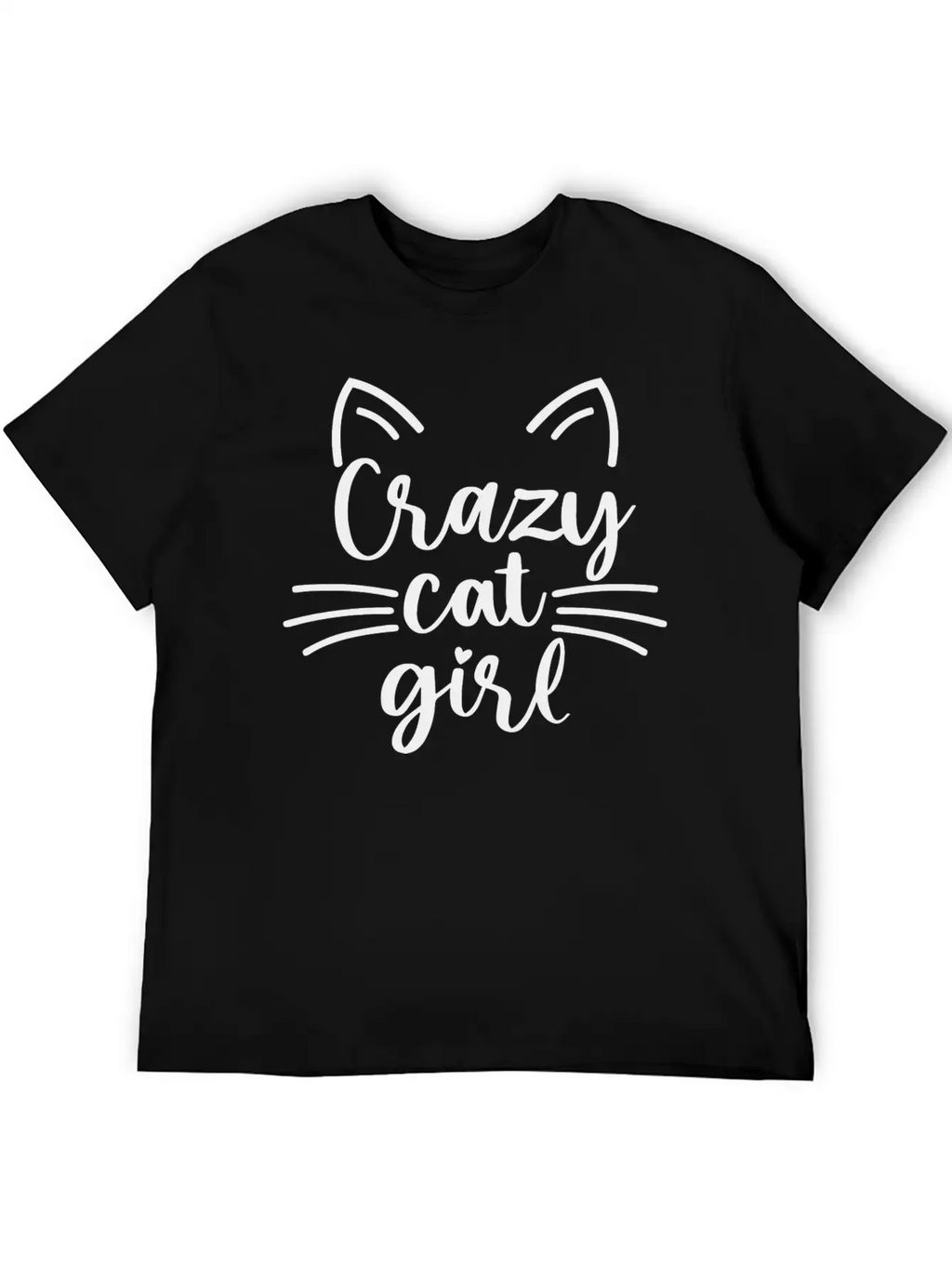 Crazy Cat Girl Basic Graphic T-Shirt – Daily Comfort In Soft Cotton