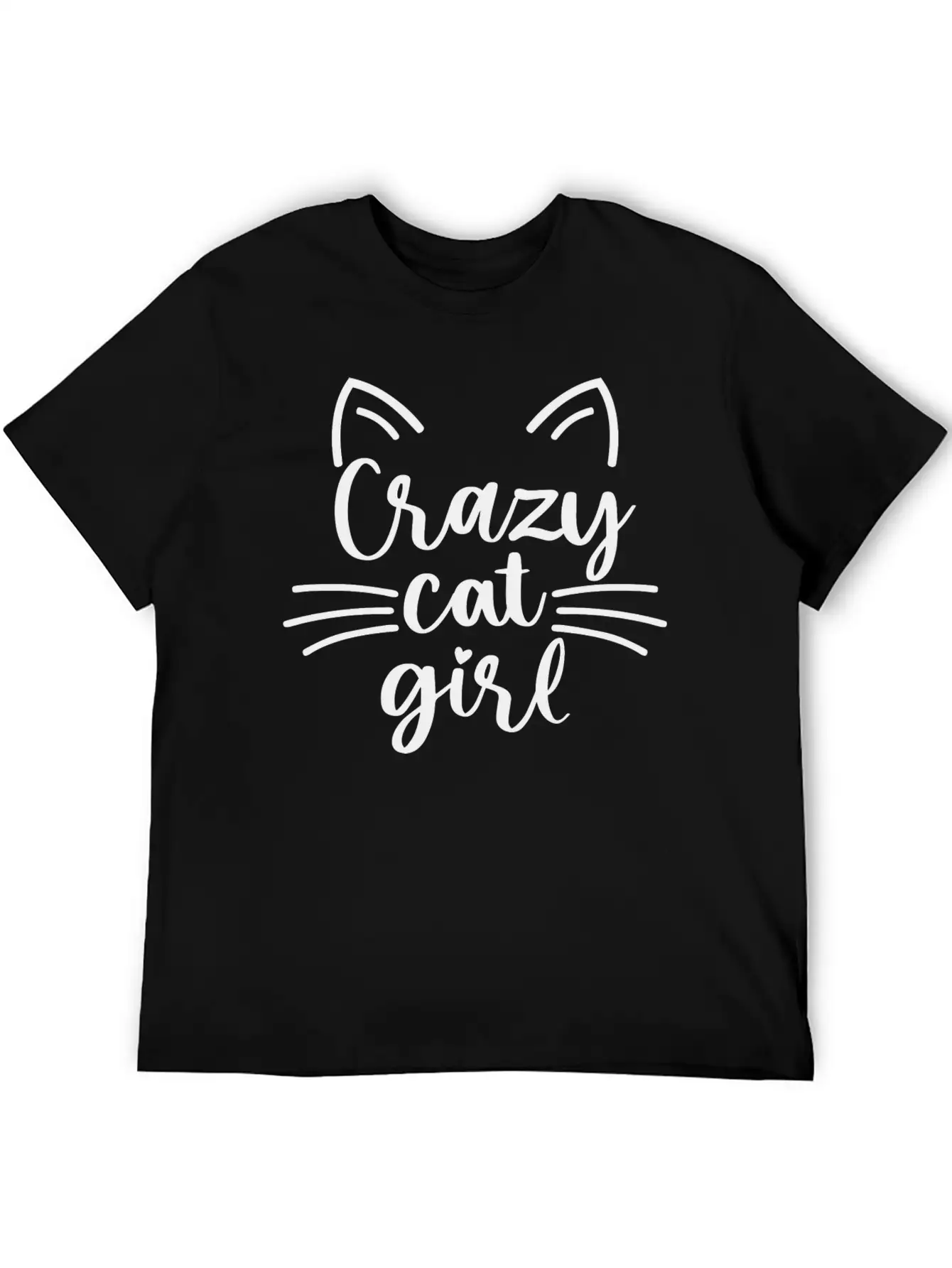 Crazy Cat Girl Basic Graphic T-Shirt – Daily Comfort In Soft Cotton