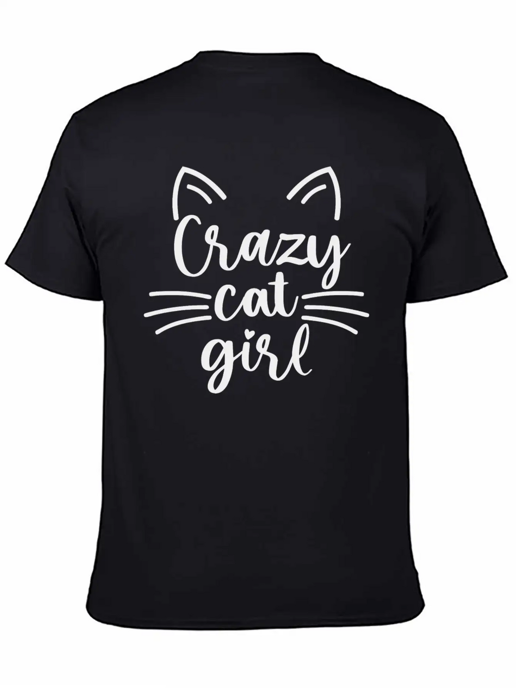 Crazy Cat Girl Basic Graphic T-Shirt – Daily Comfort In Soft Cotton