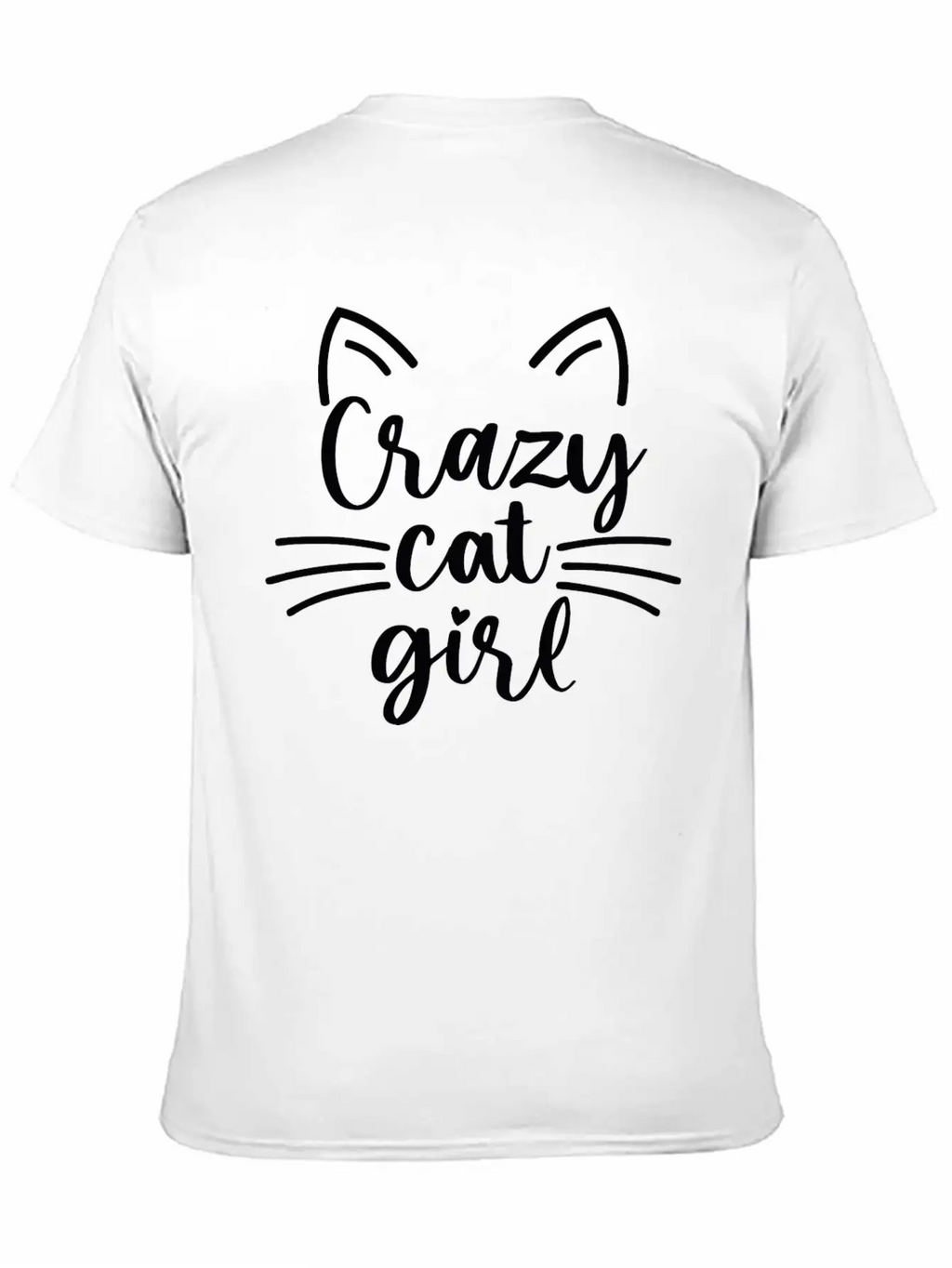 Crazy Cat Girl Basic Graphic T-Shirt – Daily Comfort In Soft Cotton