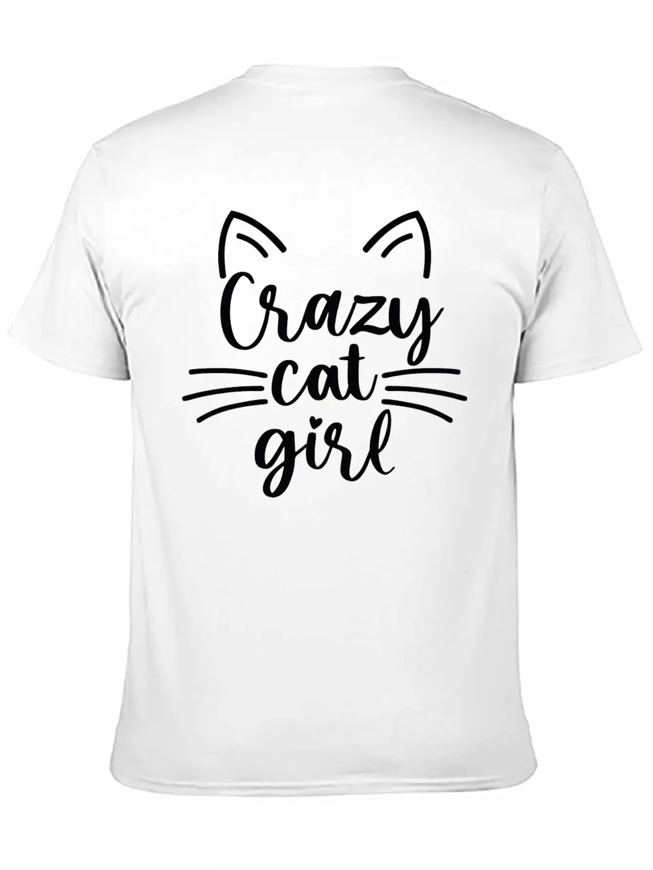 Crazy Cat Girl Basic Graphic T-Shirt – Daily Comfort In Soft Cotton