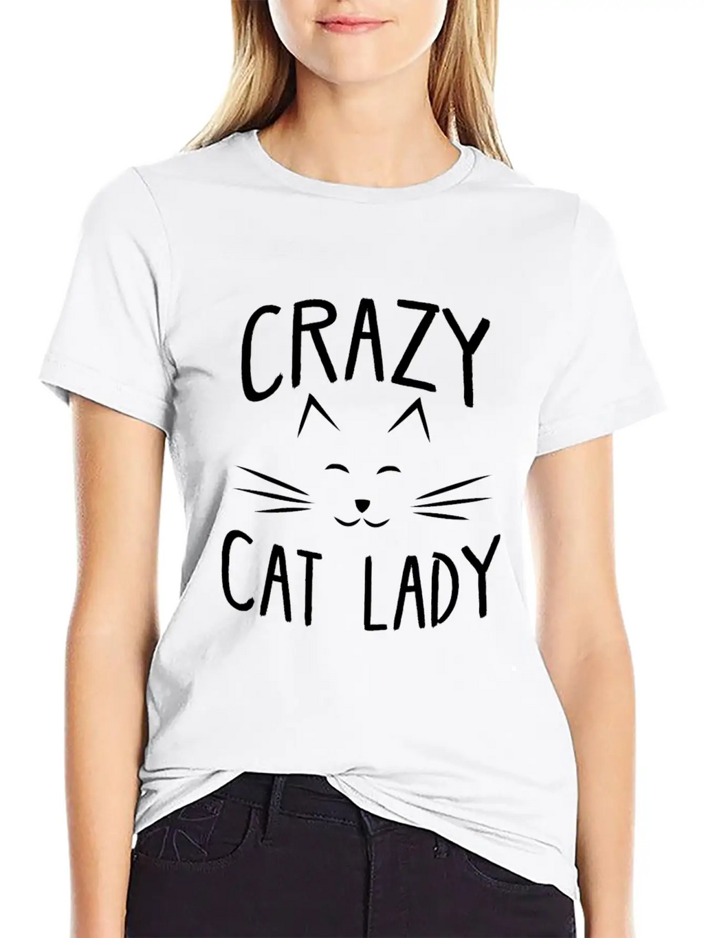 CRAZY CAT LADY Essential Cotton Tee For Daily Outfits – Unisex Style
