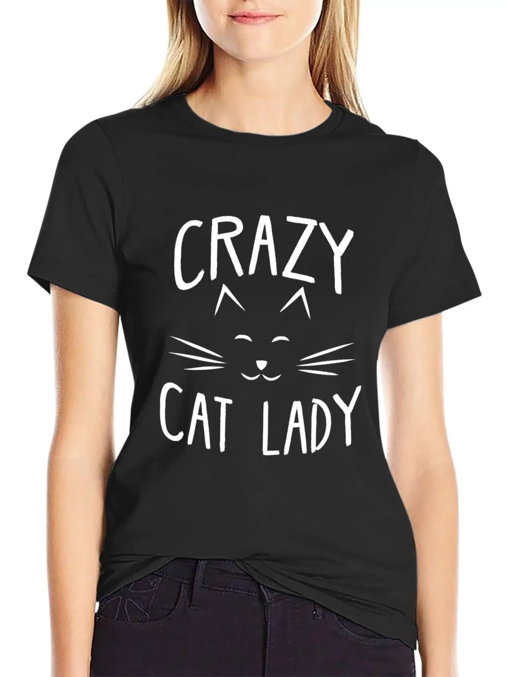 CRAZY CAT LADY Essential Cotton Tee For Daily Outfits – Unisex Style