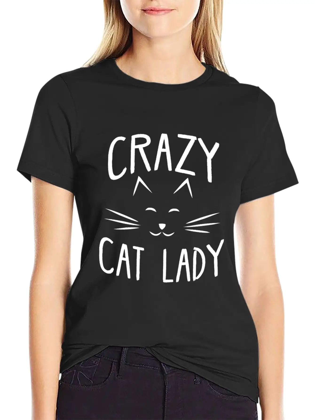 CRAZY CAT LADY Essential Cotton Tee For Daily Outfits – Unisex Style