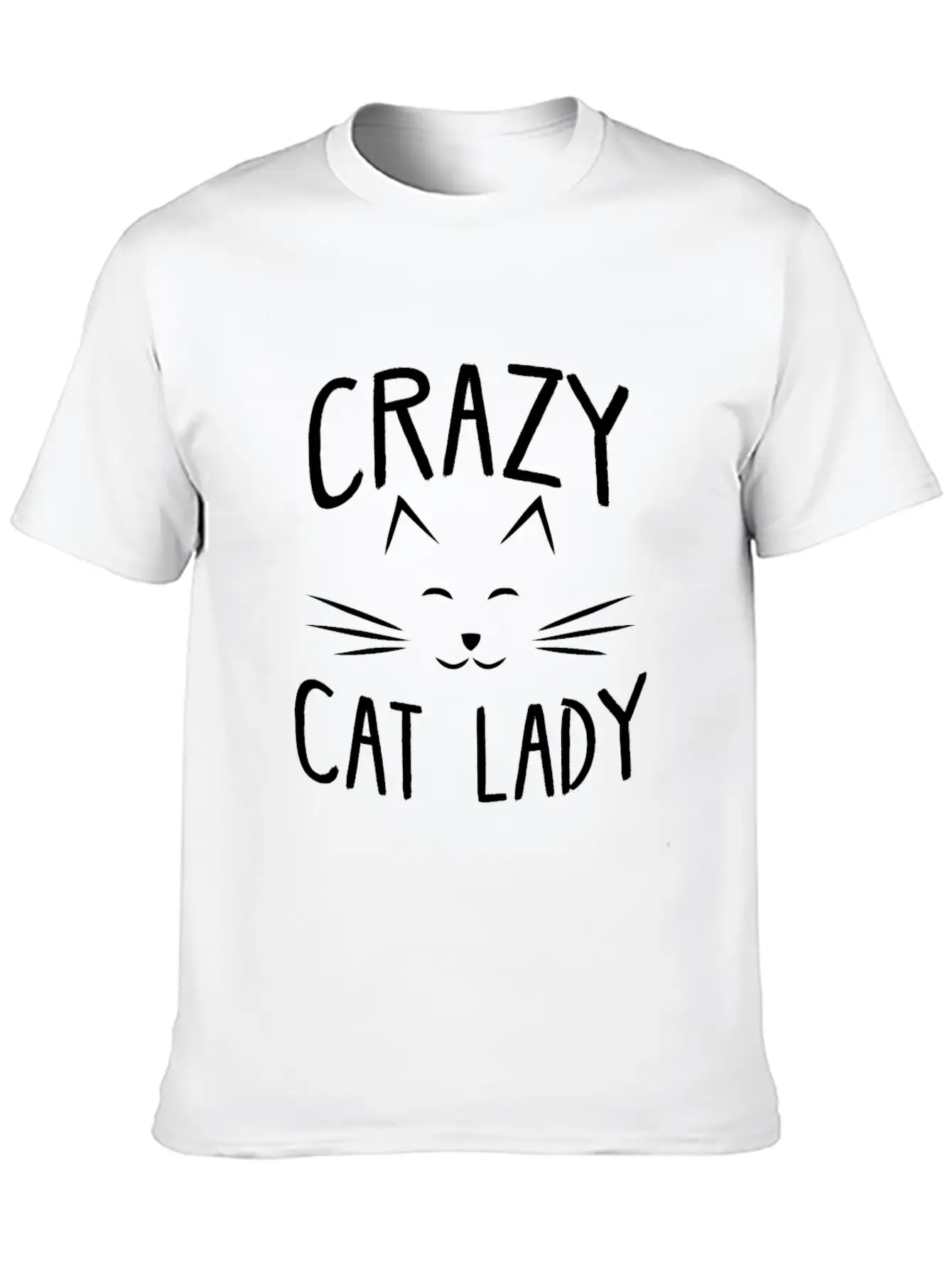 CRAZY CAT LADY Essential Cotton Tee For Daily Outfits – Unisex Style