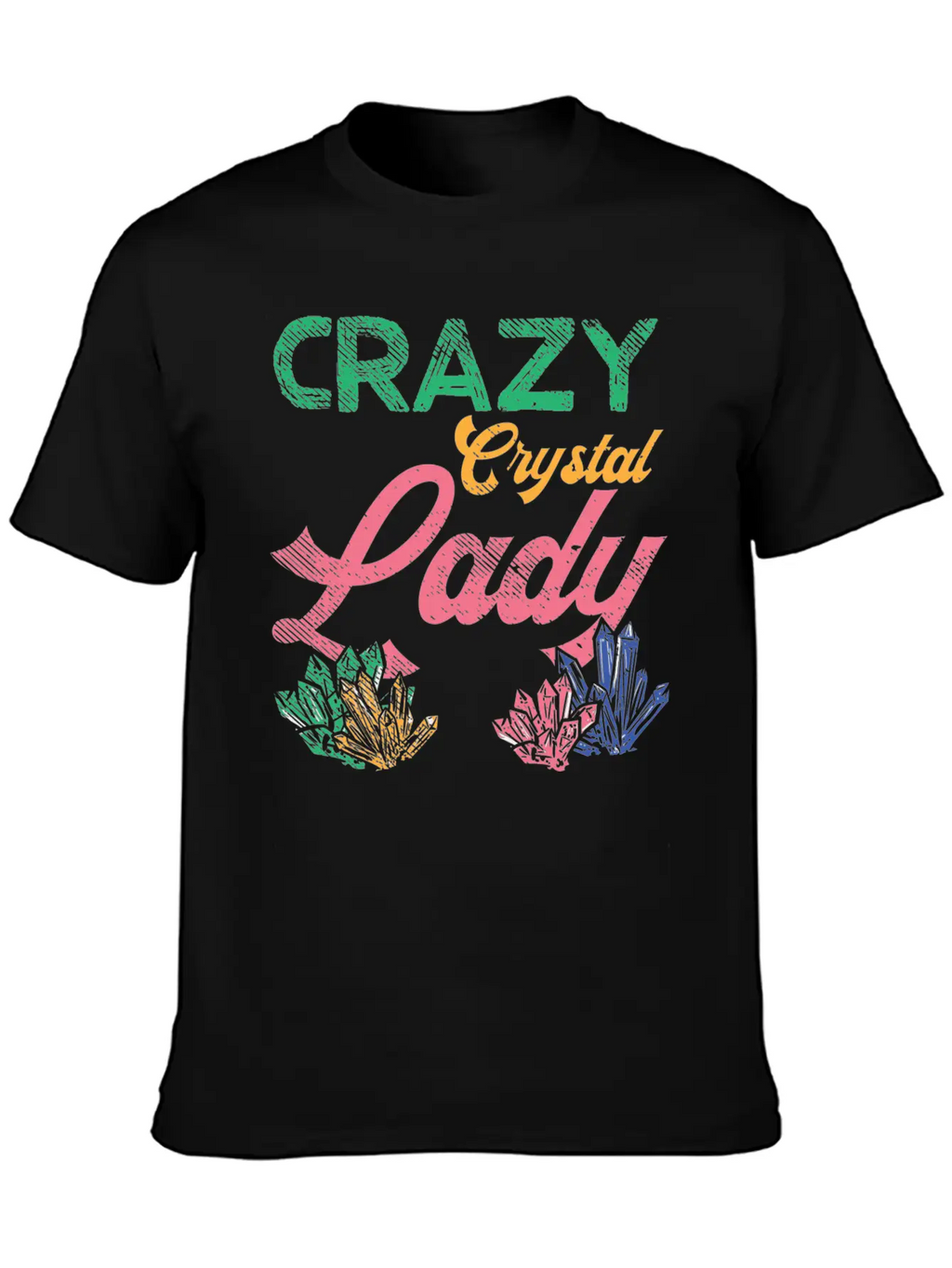 Crazy Crystal Lady Breathable Graphic T-Shirt – Perfect For Casual Days
