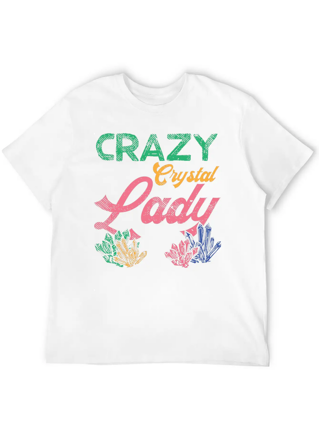 Crazy Crystal Lady Breathable Graphic T-Shirt – Perfect For Casual Days
