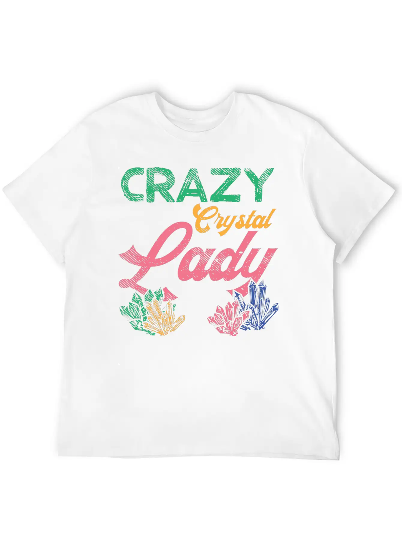 Crazy Crystal Lady Breathable Graphic T-Shirt – Perfect For Casual Days
