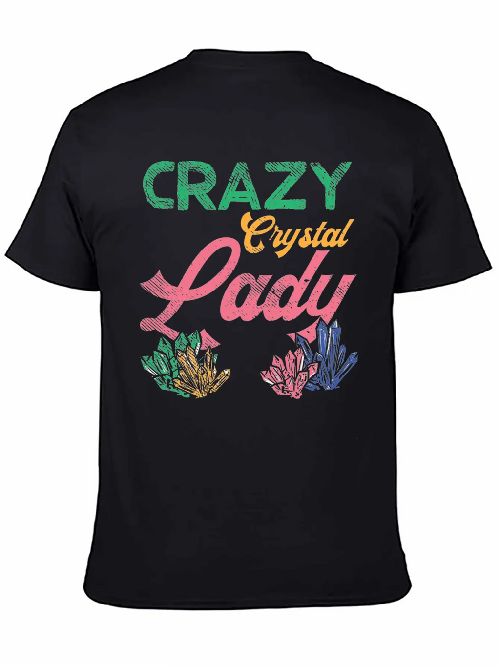 Crazy Crystal Lady Breathable Graphic T-Shirt – Perfect For Casual Days
