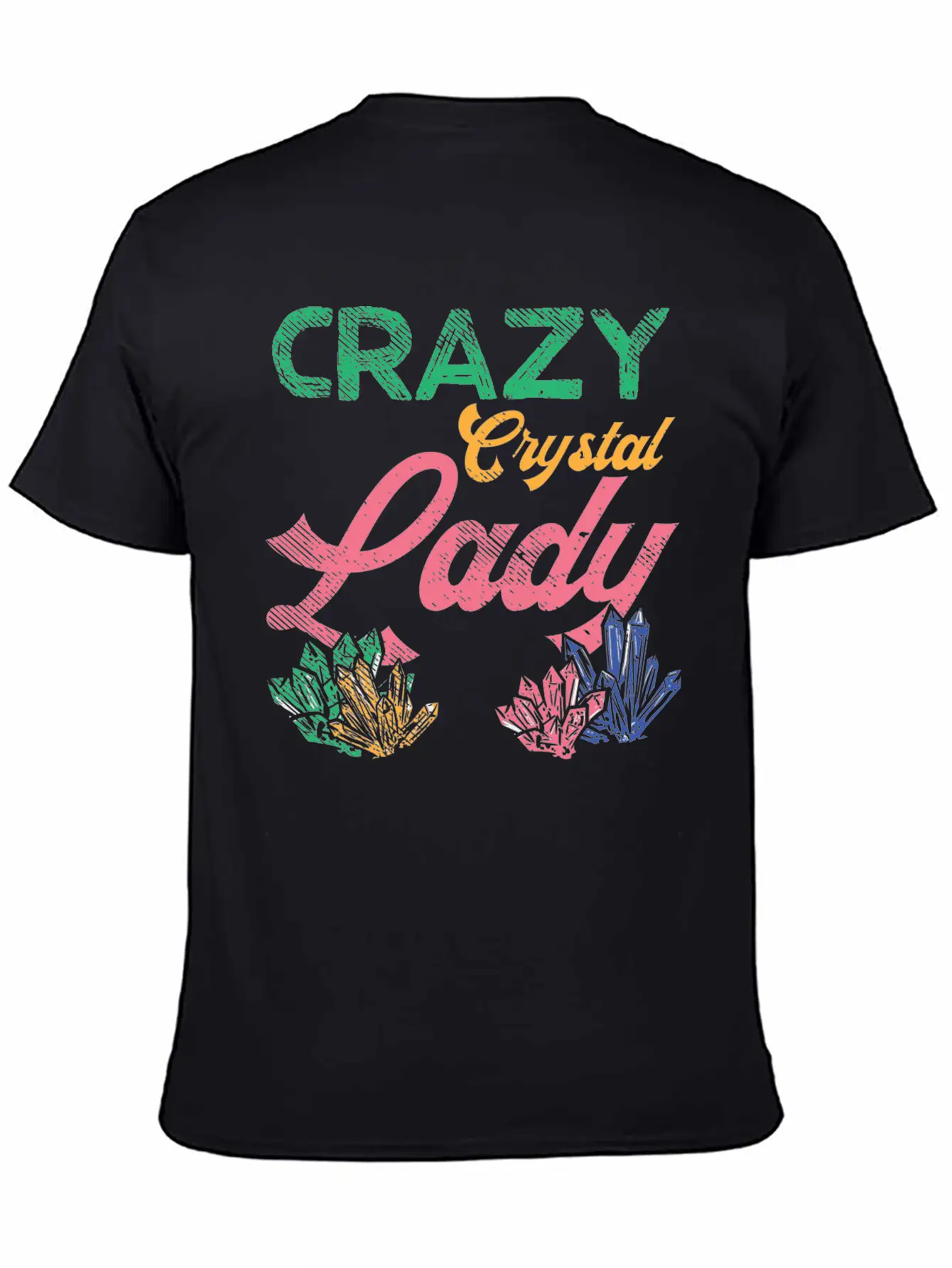 Crazy Crystal Lady Breathable Graphic T-Shirt – Perfect For Casual Days