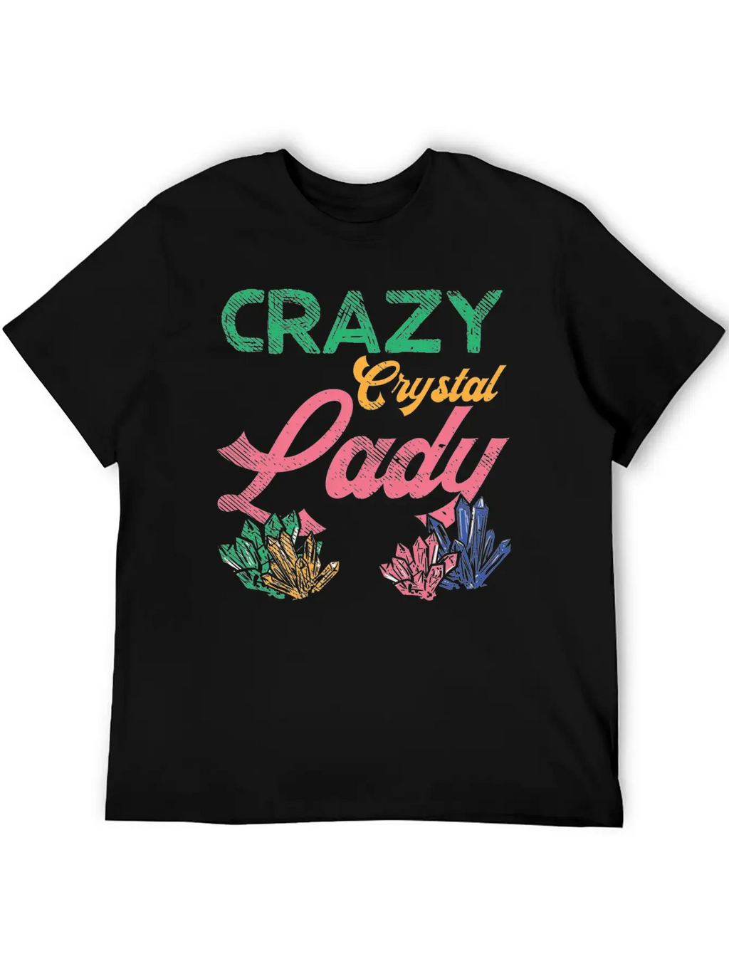 Crazy Crystal Lady Breathable Graphic T-Shirt – Perfect For Casual Days
