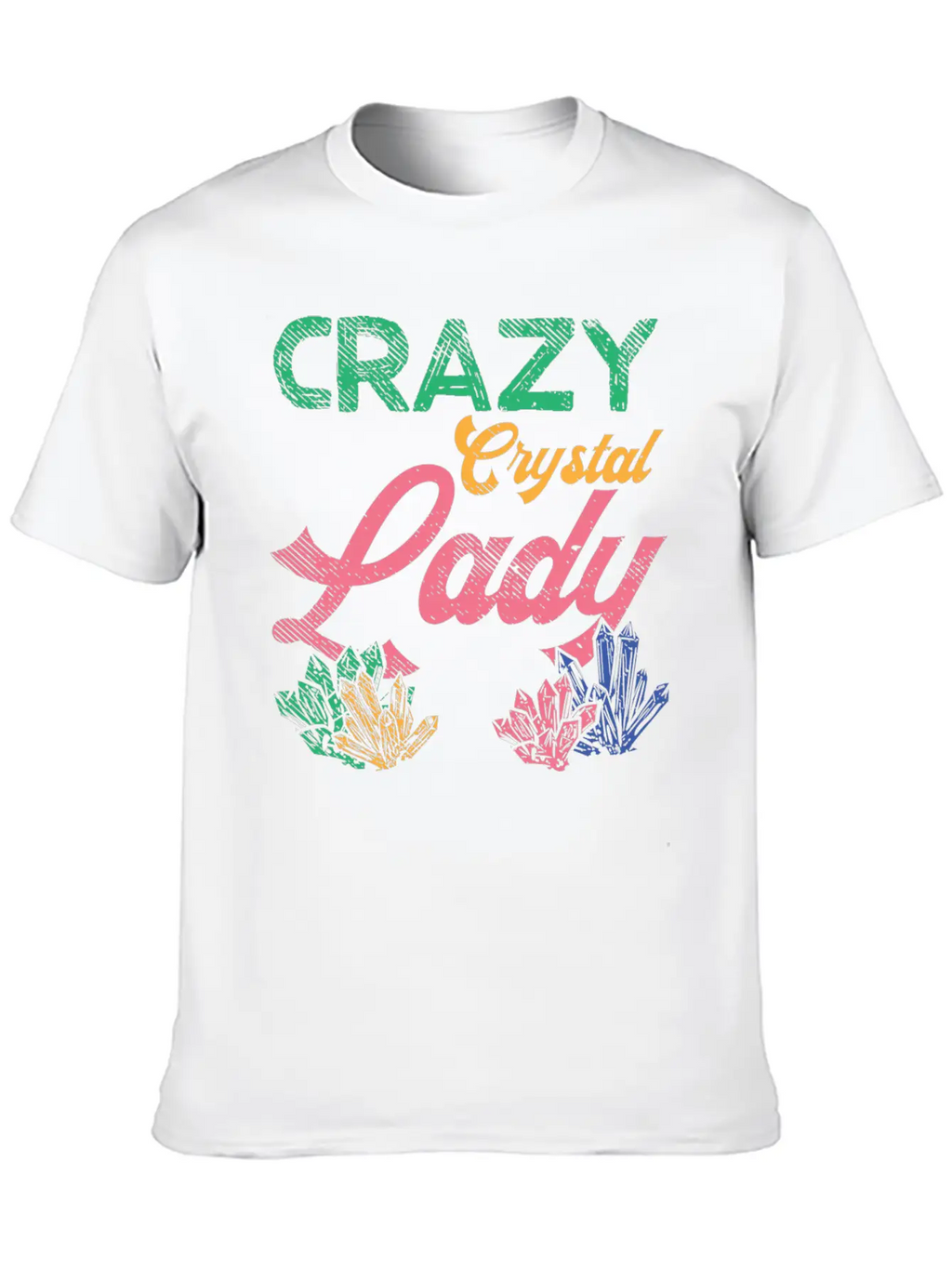 Crazy Crystal Lady Breathable Graphic T-Shirt – Perfect For Casual Days