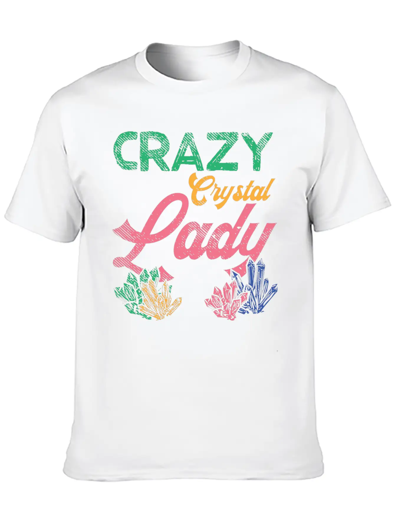 Crazy Crystal Lady Breathable Graphic T-Shirt – Perfect For Casual Days