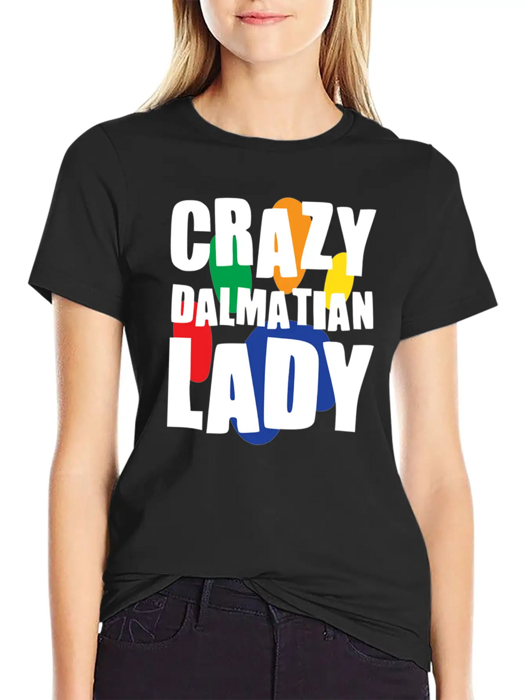 Crazy Dalmatian Lady Classic Cotton Tee – Unisex Comfort For Any Season