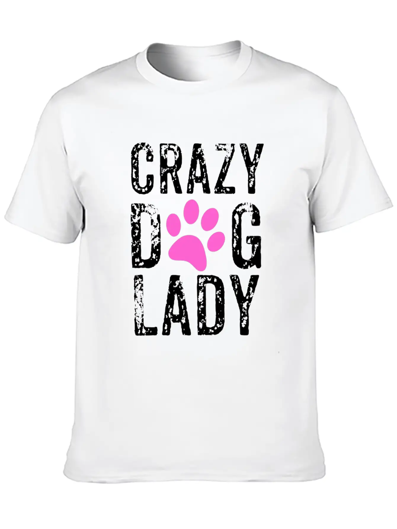 Crazy Dog Lady Pink Paw, Dog Mom, Crazy Dog Mom Breathable Graphic T-Shirt – Perfect For Casual Days