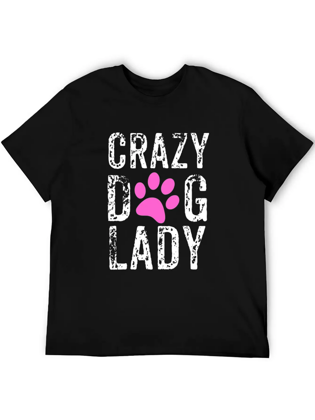 Crazy Dog Lady Pink Paw, Dog Mom, Crazy Dog Mom Breathable Graphic T-Shirt – Perfect For Casual Days