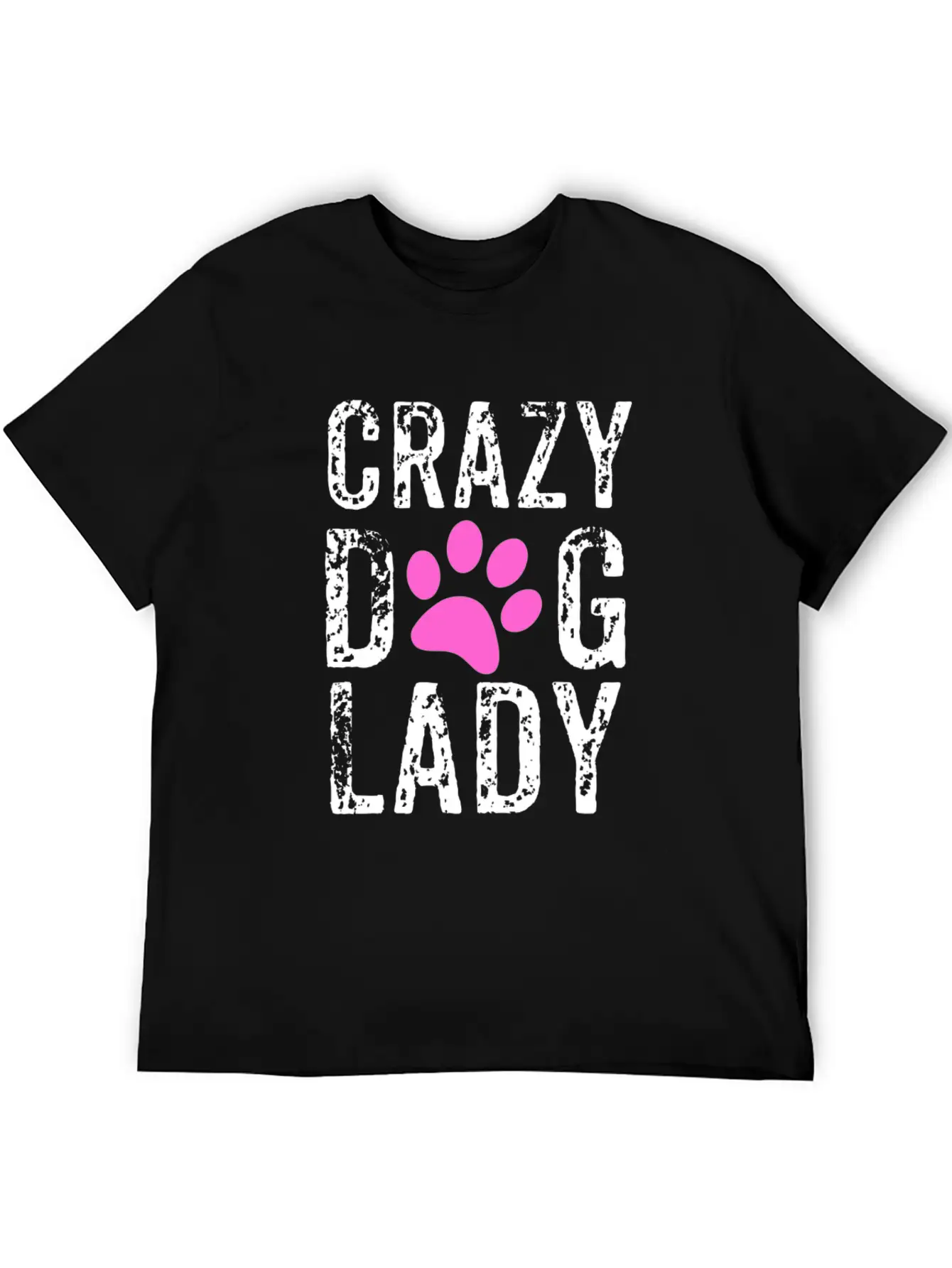 Crazy Dog Lady Pink Paw, Dog Mom, Crazy Dog Mom Breathable Graphic T-Shirt – Perfect For Casual Days