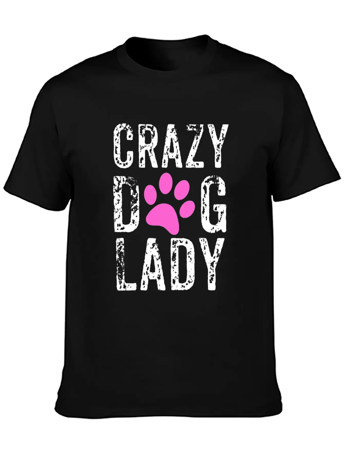Crazy Dog Lady Pink Paw, Dog Mom, Crazy Dog Mom Breathable Graphic T-Shirt – Perfect For Casual Days