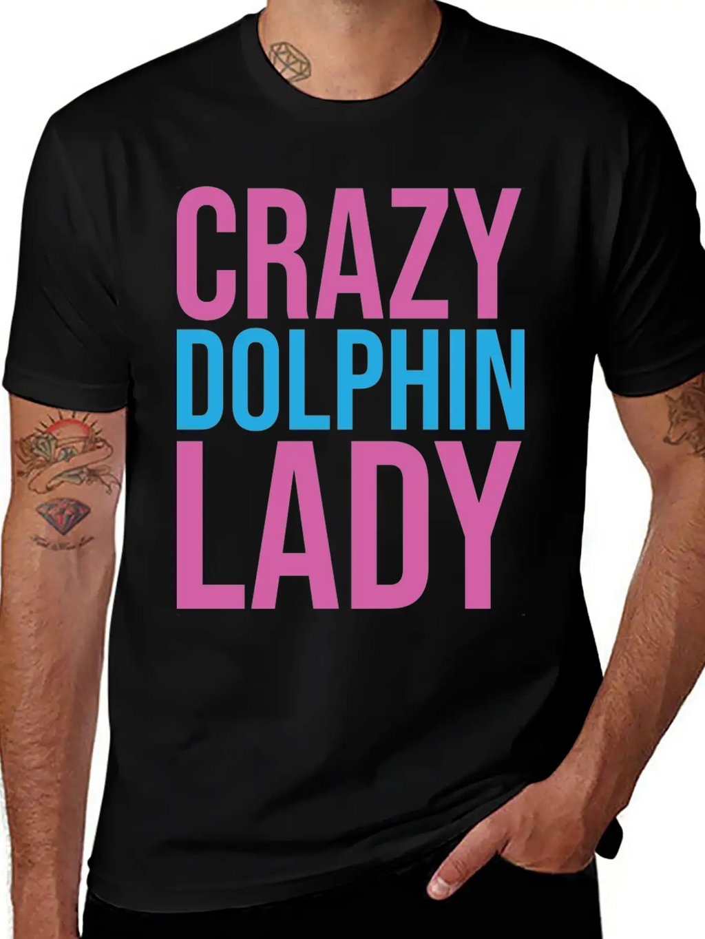 CRAZY DOLPHIN LADY Timeless Short Sleeve Tee – Comfy And Minimalist Design