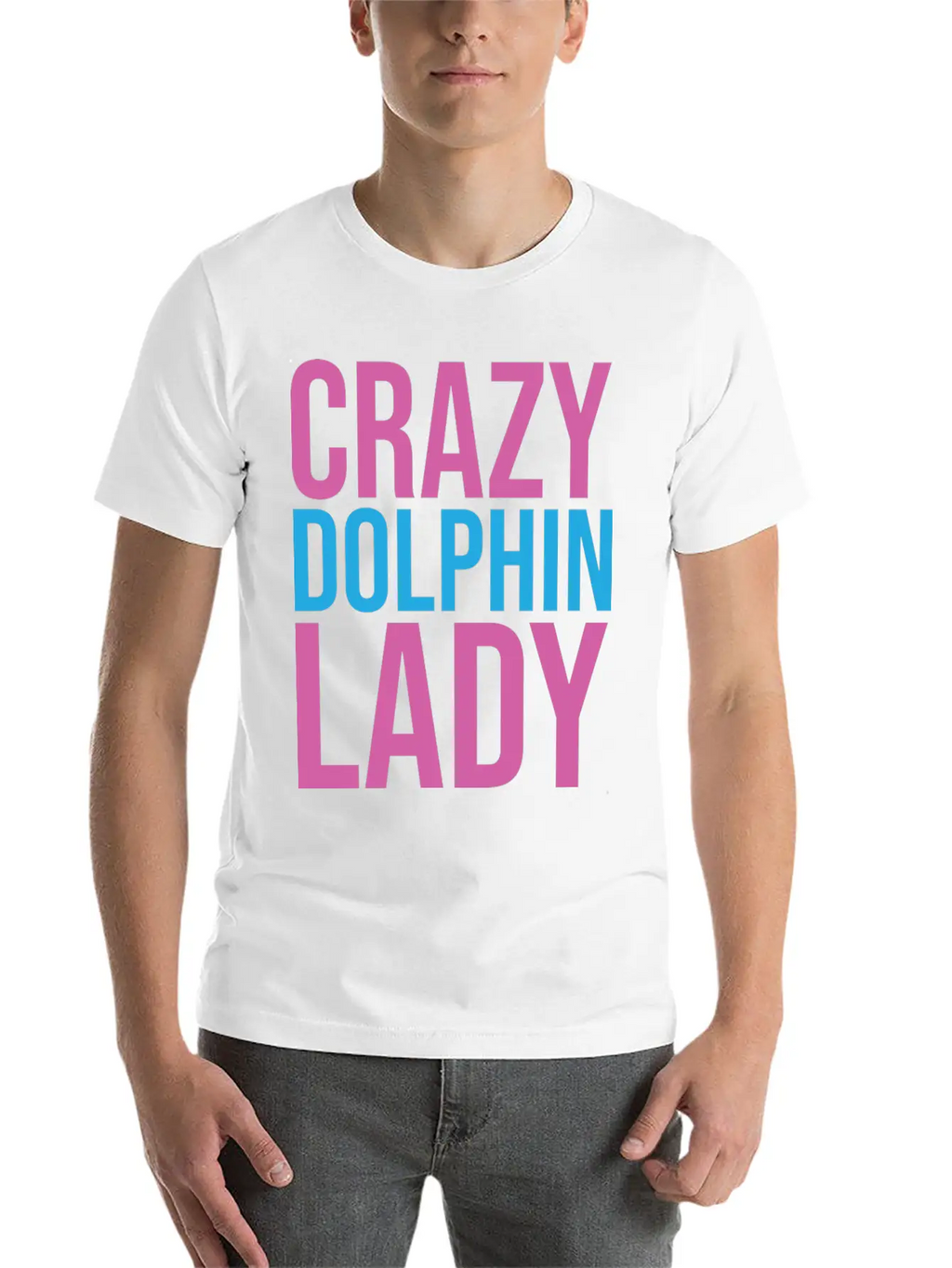 CRAZY DOLPHIN LADY Timeless Short Sleeve Tee – Comfy And Minimalist Design