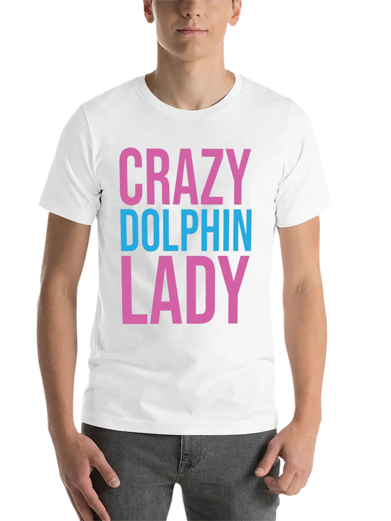 CRAZY DOLPHIN LADY Timeless Short Sleeve Tee – Comfy And Minimalist Design