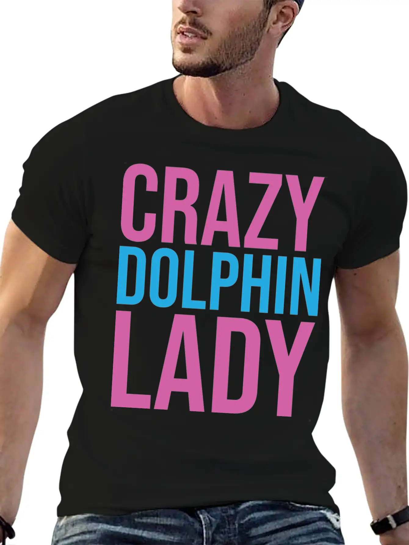 CRAZY DOLPHIN LADY Timeless Short Sleeve Tee – Comfy And Minimalist Design