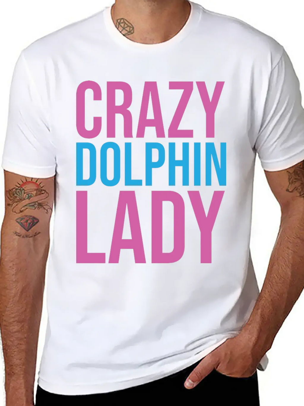 CRAZY DOLPHIN LADY Timeless Short Sleeve Tee – Comfy And Minimalist Design