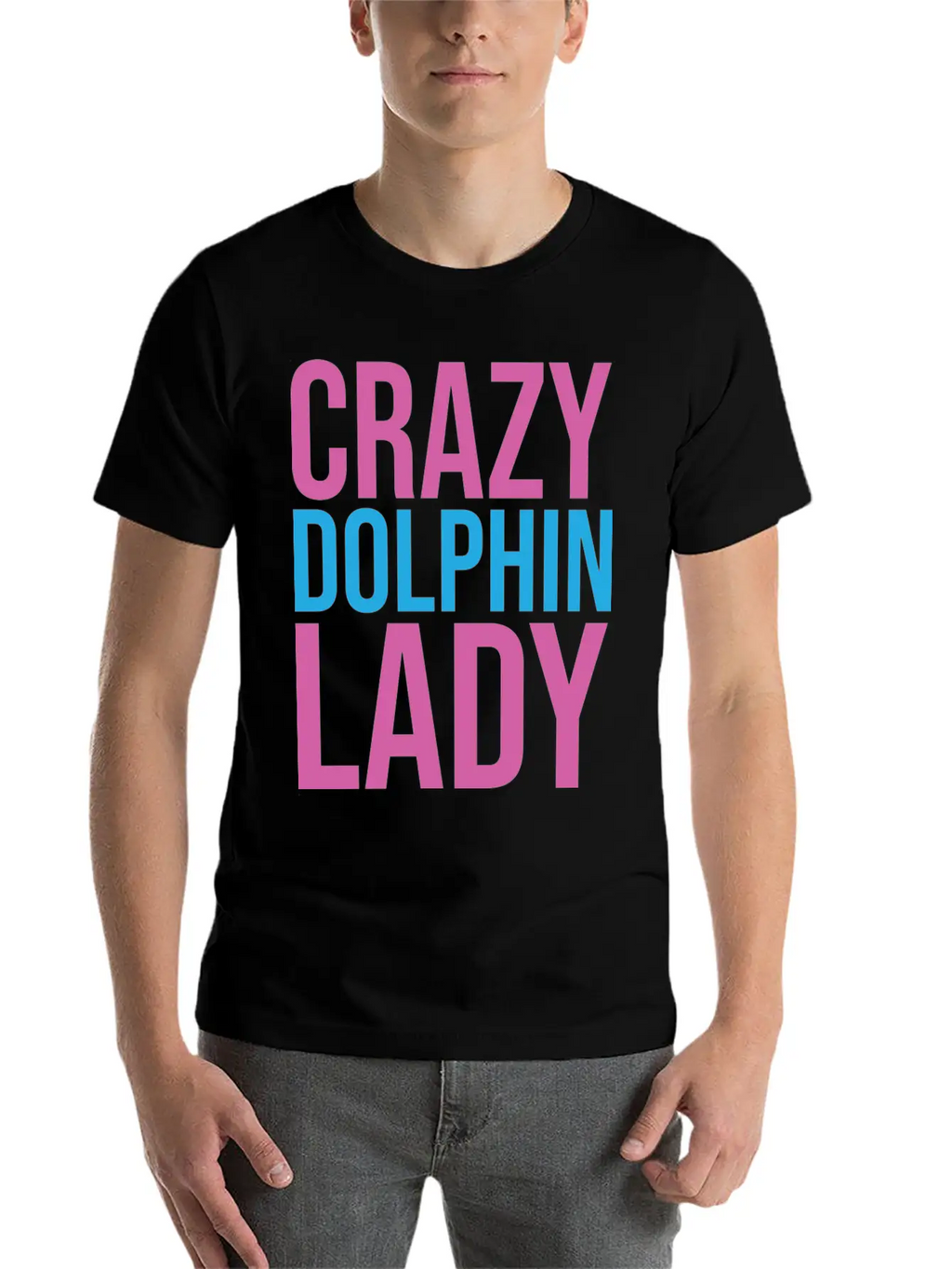 CRAZY DOLPHIN LADY Timeless Short Sleeve Tee – Comfy And Minimalist Design