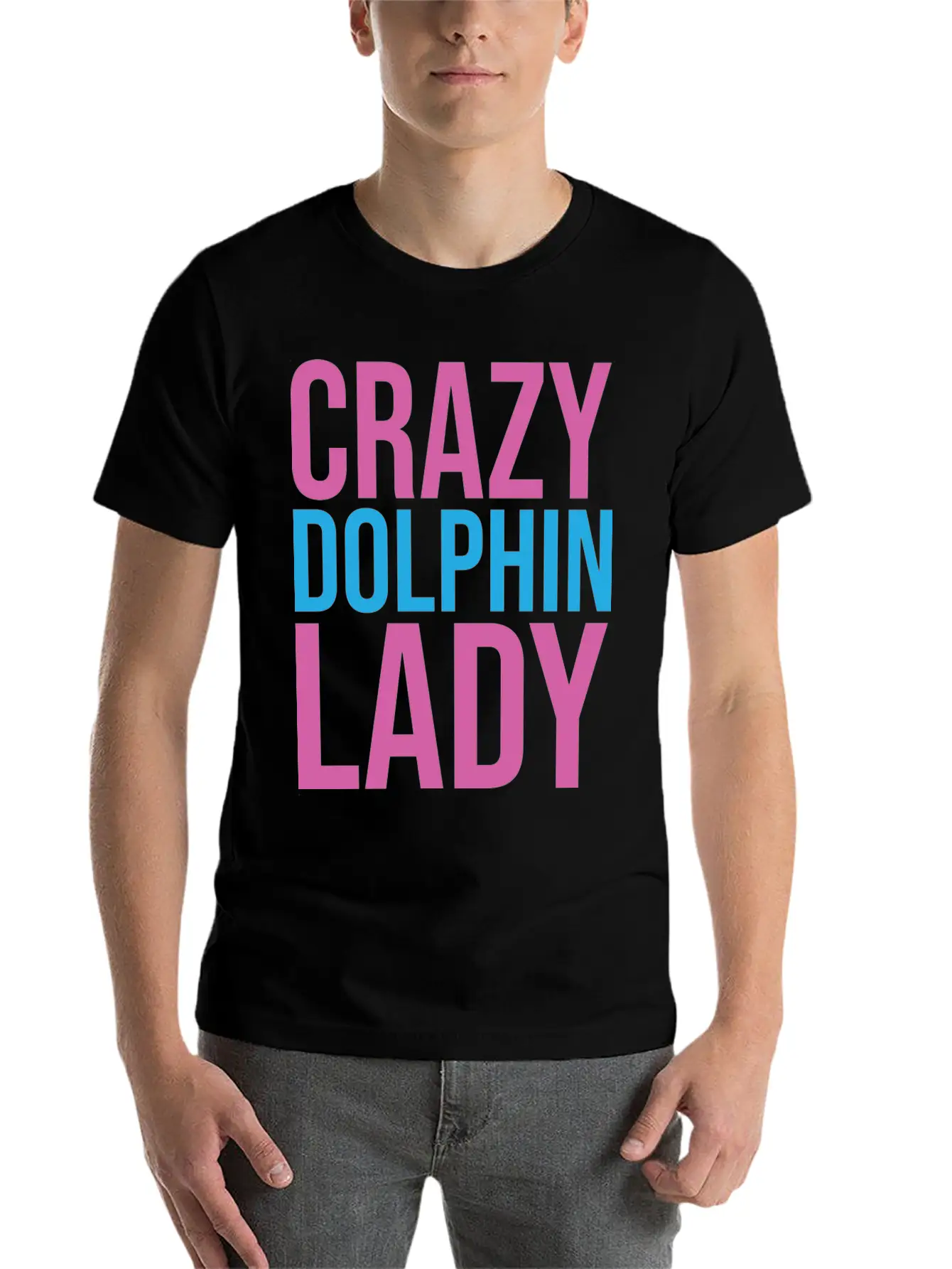 CRAZY DOLPHIN LADY Timeless Short Sleeve Tee – Comfy And Minimalist Design