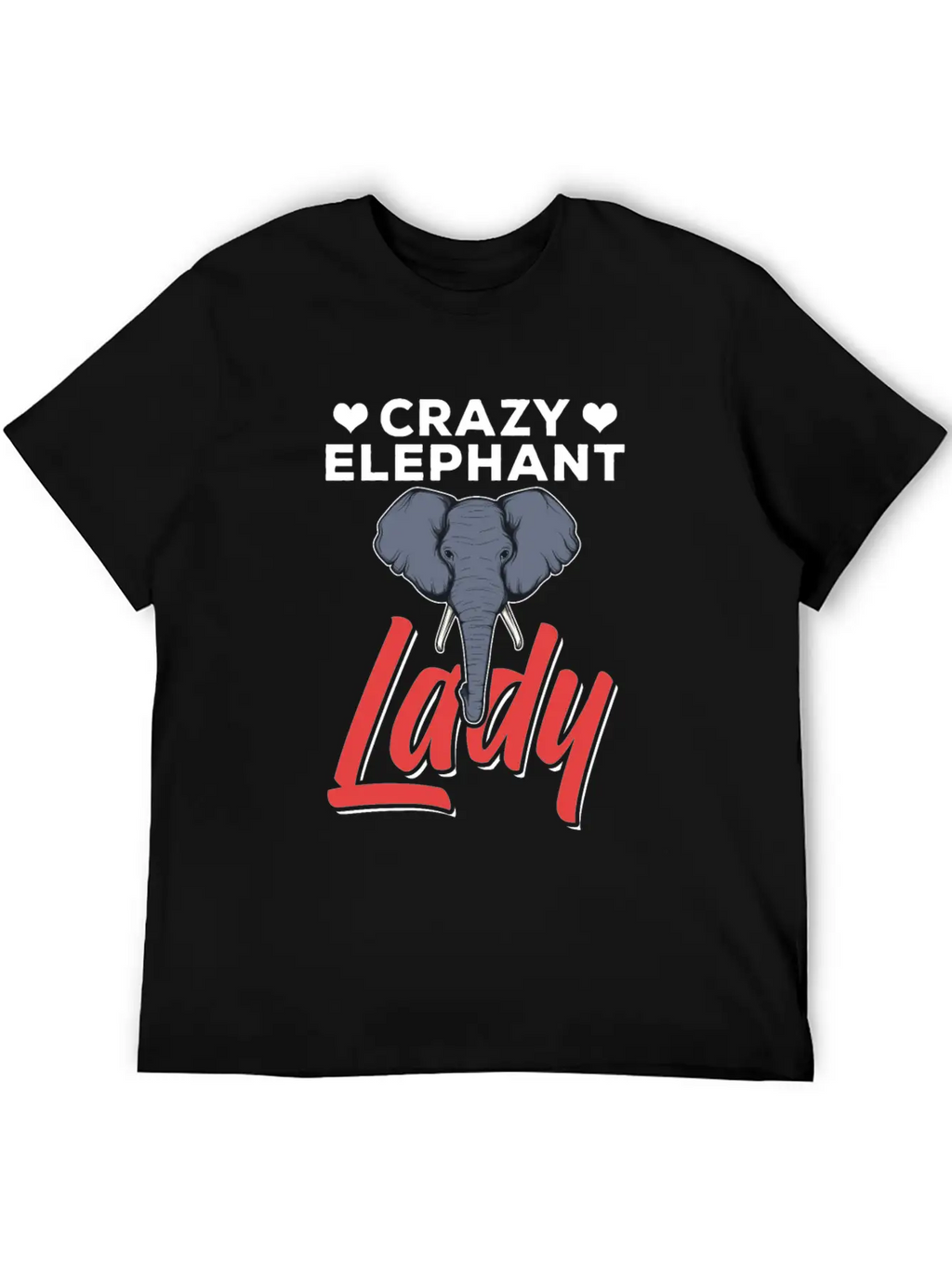 Crazy Elephant Lady Elephant Enthusiast Unisex Casual T-Shirt – Clean Design For Daily Comfort