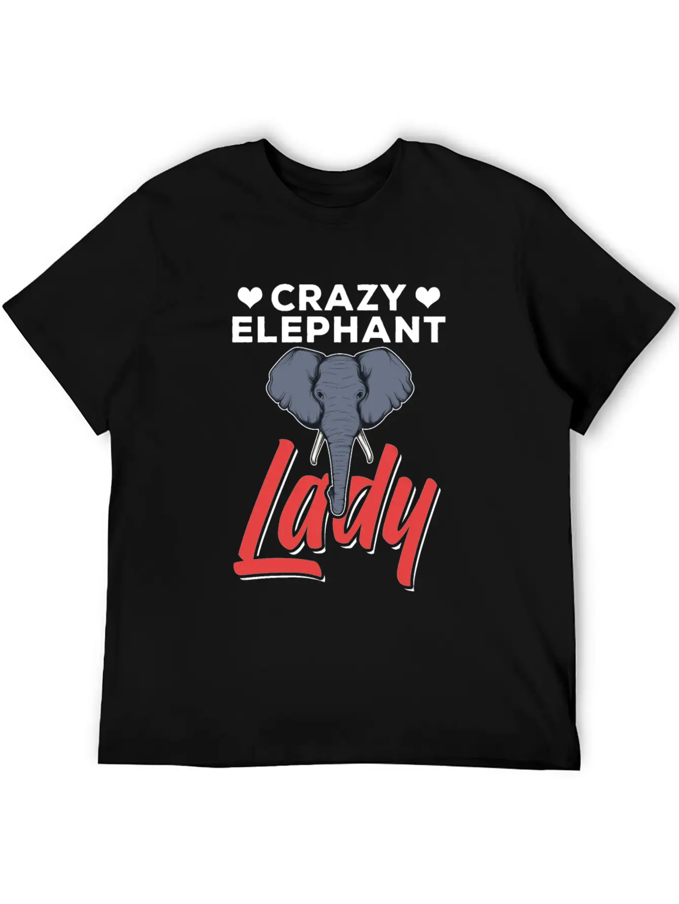 Crazy Elephant Lady Elephant Enthusiast Unisex Casual T-Shirt – Clean Design For Daily Comfort