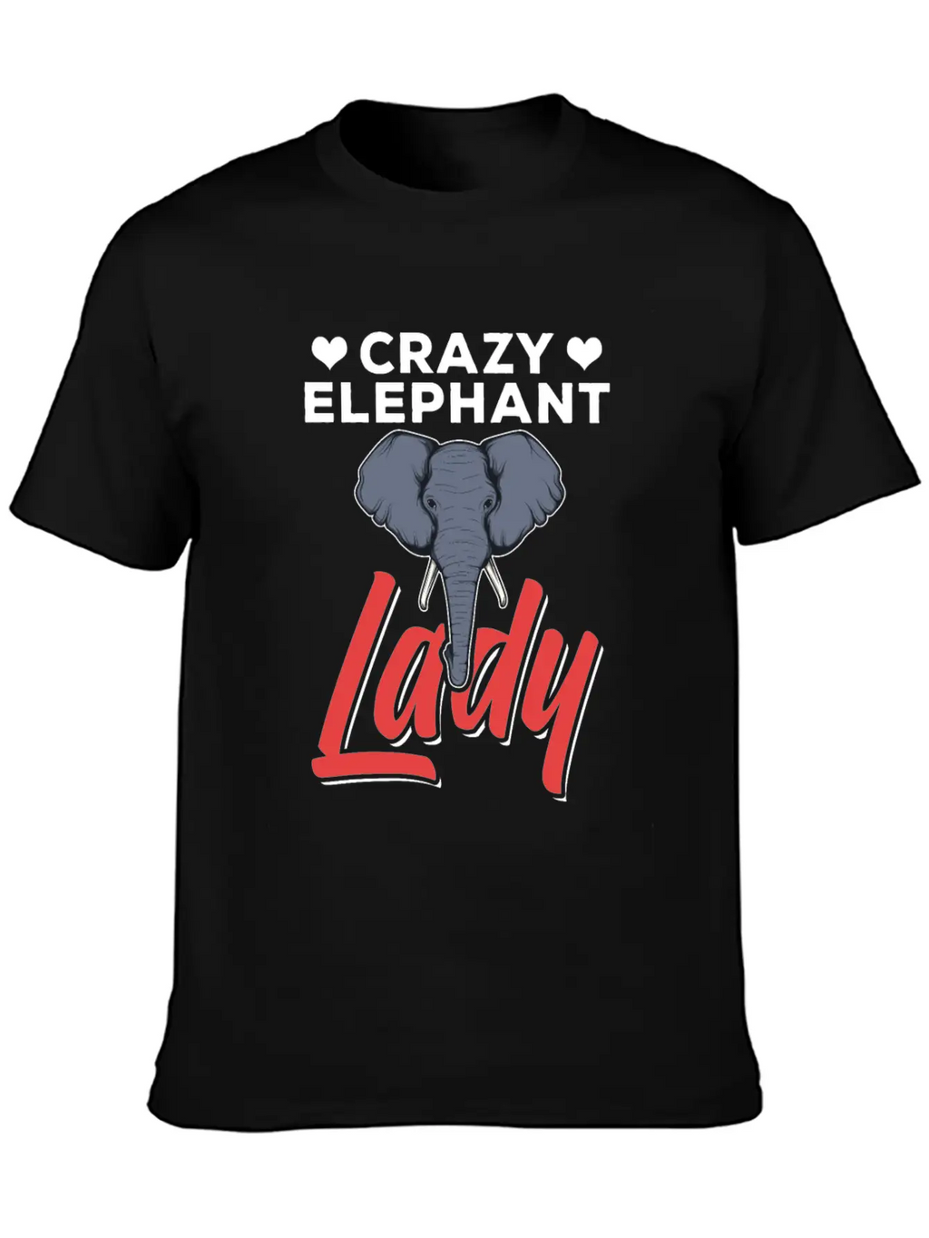 Crazy Elephant Lady Elephant Enthusiast Unisex Casual T-Shirt – Clean Design For Daily Comfort