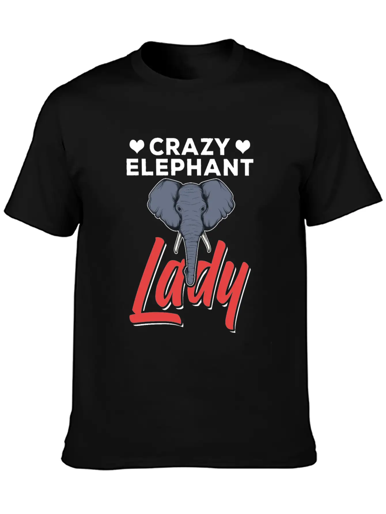 Crazy Elephant Lady Elephant Enthusiast Unisex Casual T-Shirt – Clean Design For Daily Comfort