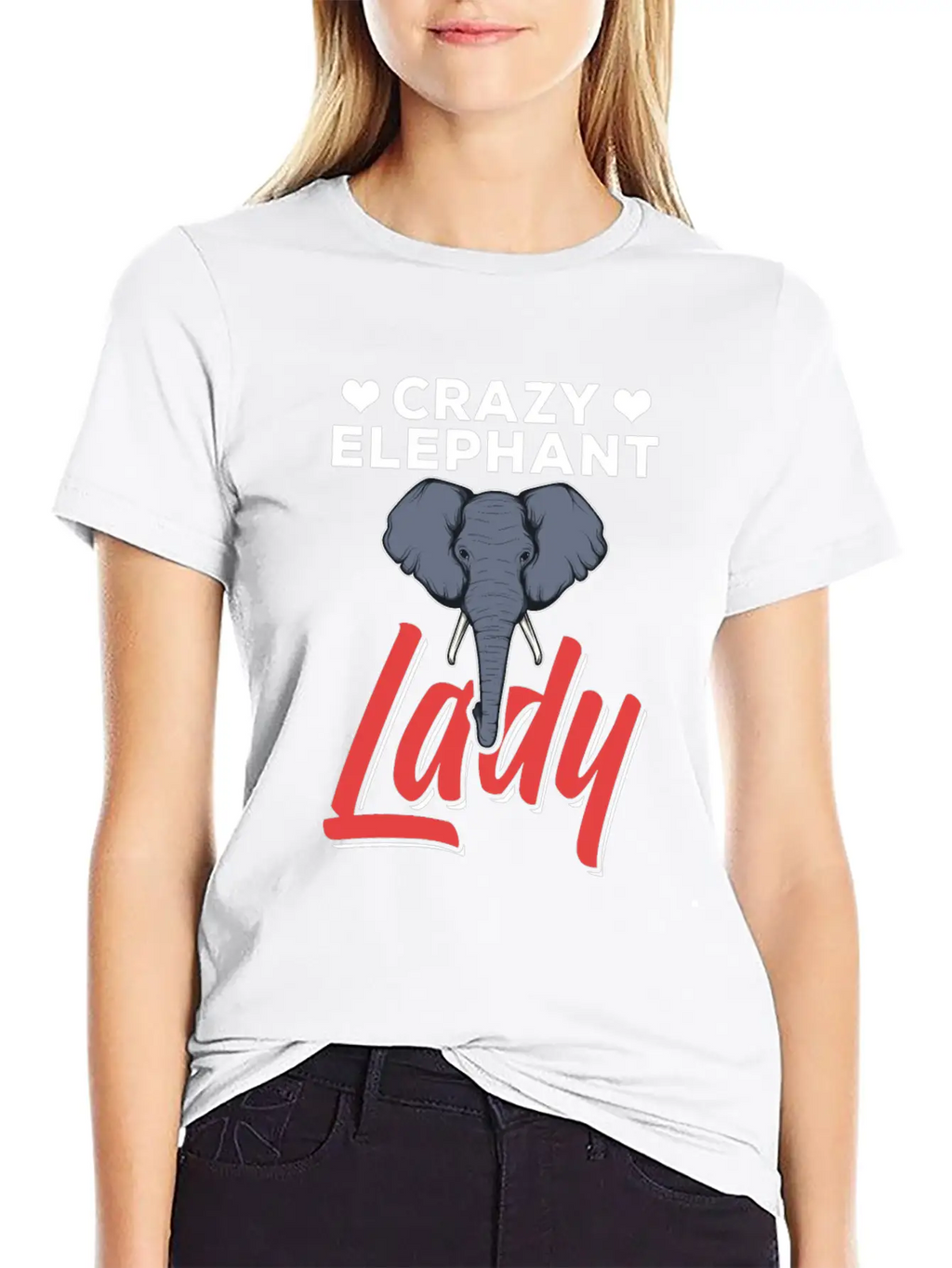Crazy Elephant Lady Elephant Enthusiast Unisex Casual T-Shirt – Clean Design For Daily Comfort