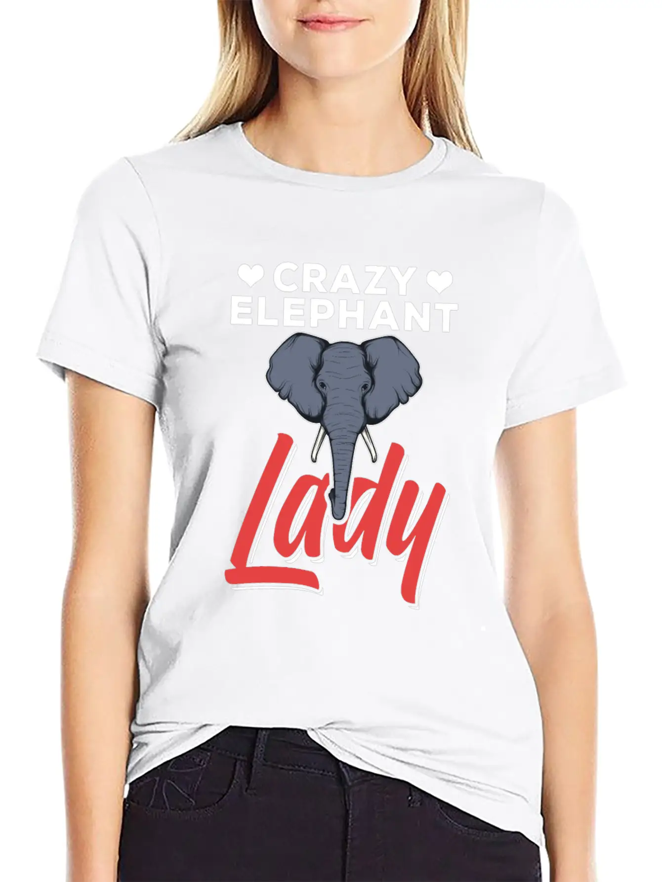 Crazy Elephant Lady Elephant Enthusiast Unisex Casual T-Shirt – Clean Design For Daily Comfort