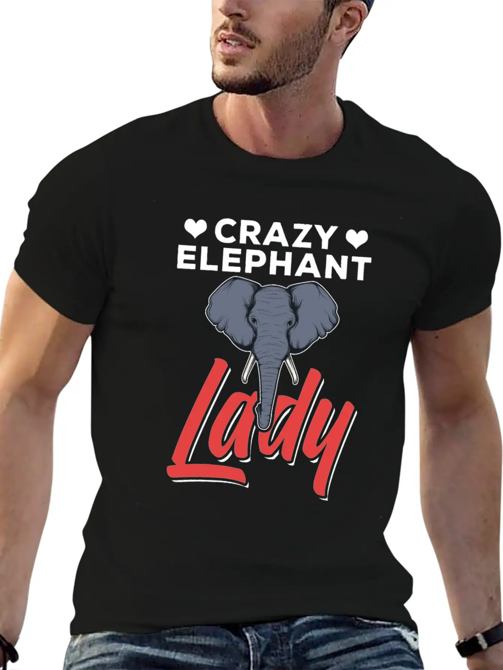 Crazy Elephant Lady Elephant Enthusiast Unisex Casual T-Shirt – Clean Design For Daily Comfort