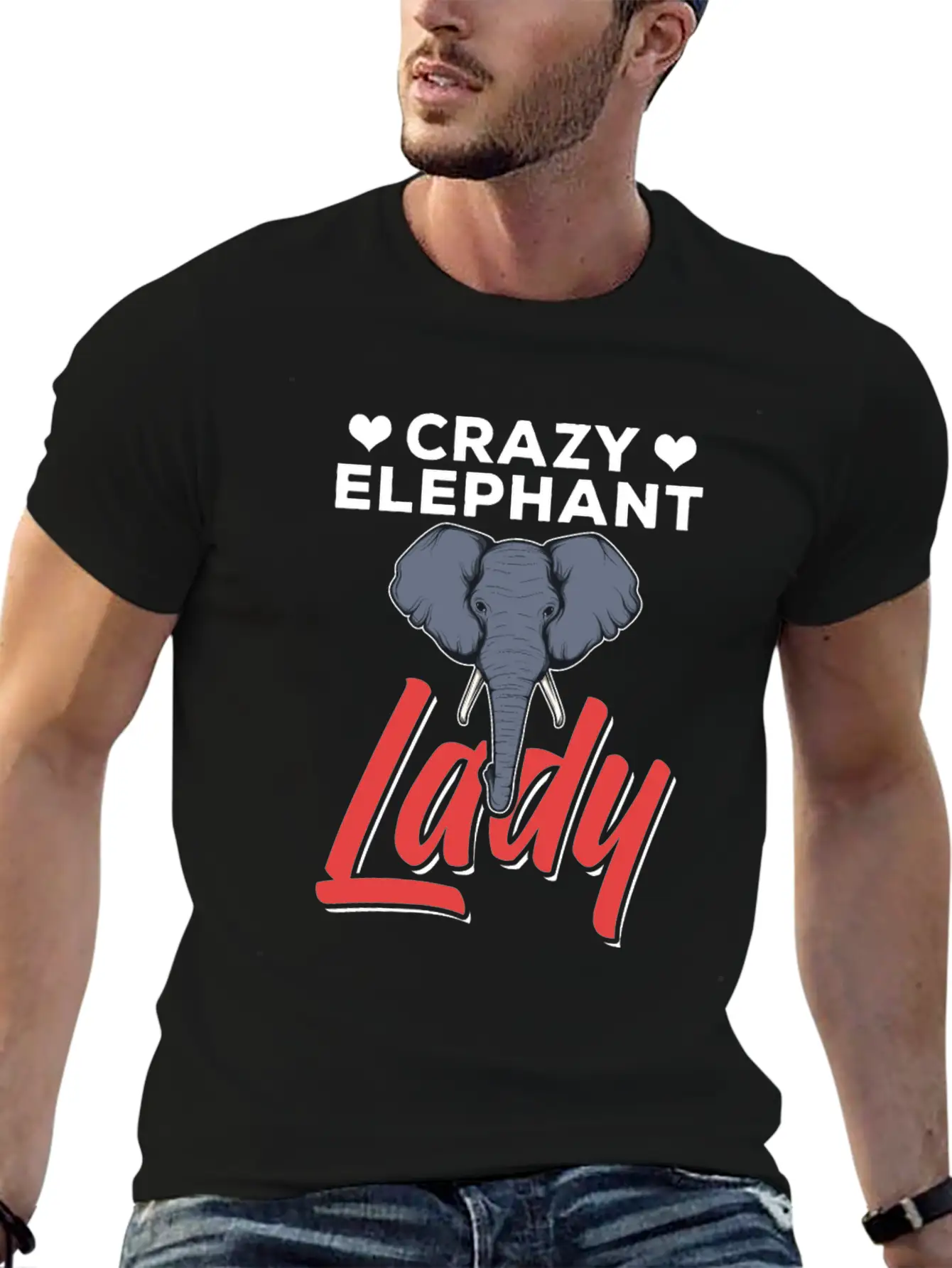 Crazy Elephant Lady Elephant Enthusiast Unisex Casual T-Shirt – Clean Design For Daily Comfort