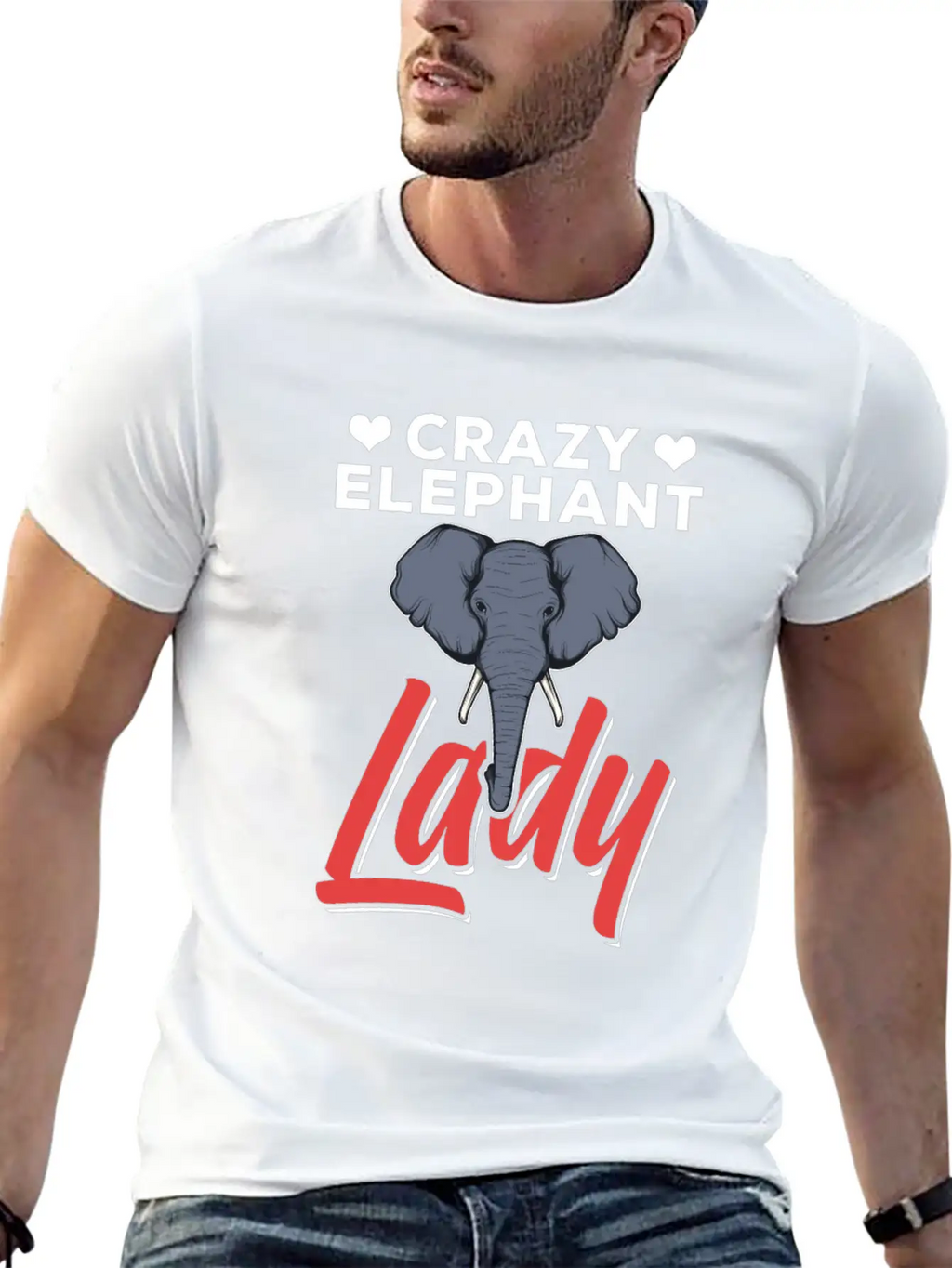 Crazy Elephant Lady Elephant Enthusiast Unisex Casual T-Shirt – Clean Design For Daily Comfort