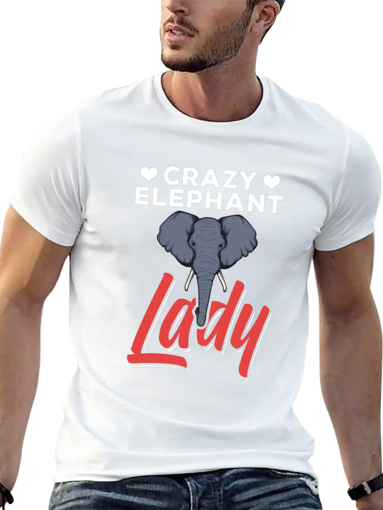 Crazy Elephant Lady Elephant Enthusiast Unisex Casual T-Shirt – Clean Design For Daily Comfort