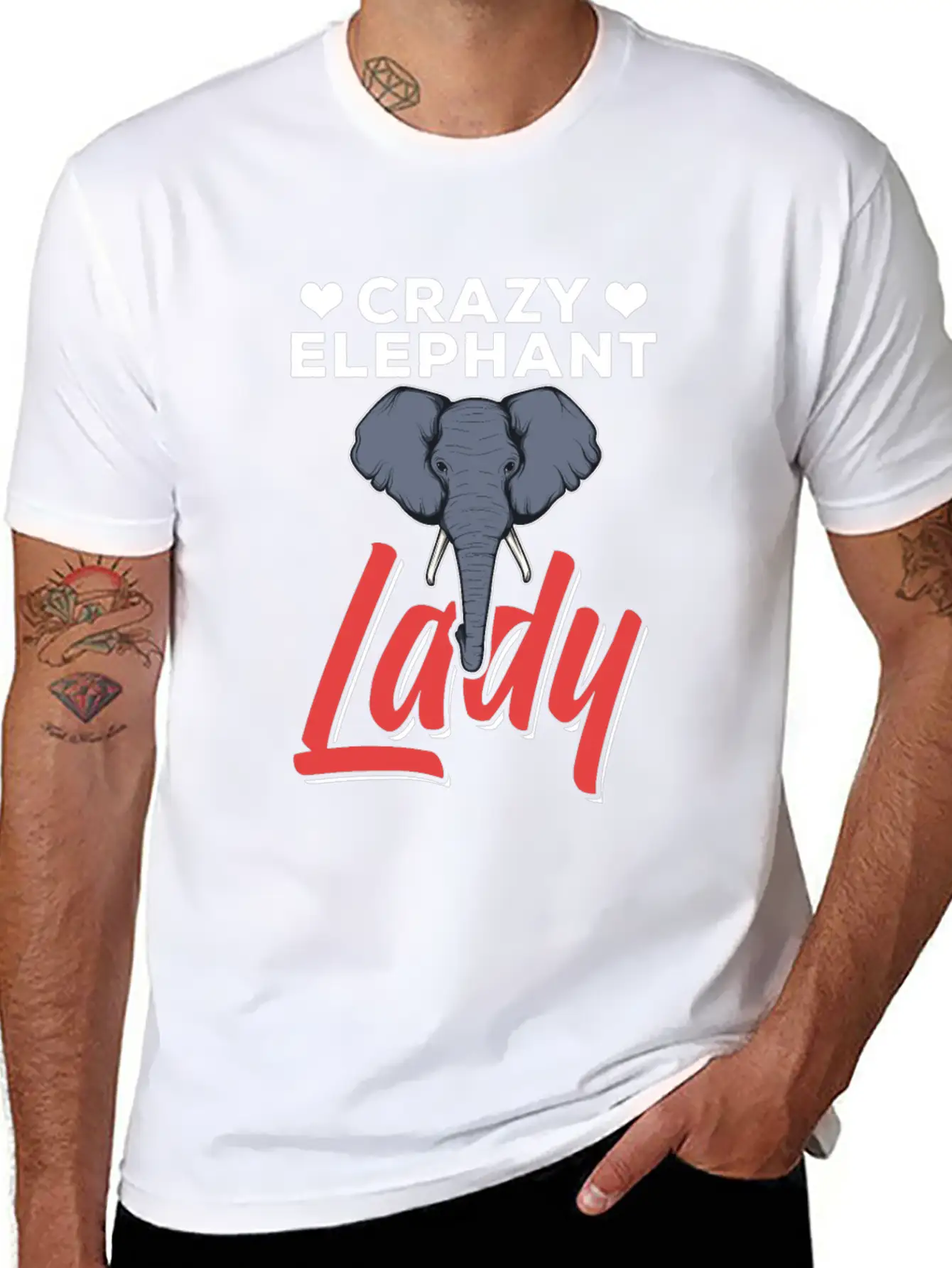 Crazy Elephant Lady Elephant Enthusiast Unisex Casual T-Shirt – Clean Design For Daily Comfort