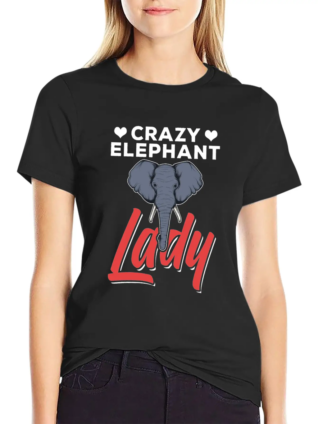 Crazy Elephant Lady Elephant Enthusiast Unisex Casual T-Shirt – Clean Design For Daily Comfort