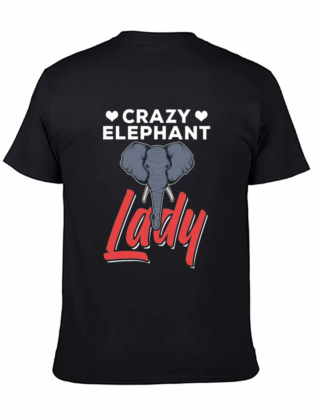 Crazy Elephant Lady Elephant Enthusiast Unisex Casual T-Shirt – Clean Design For Daily Comfort