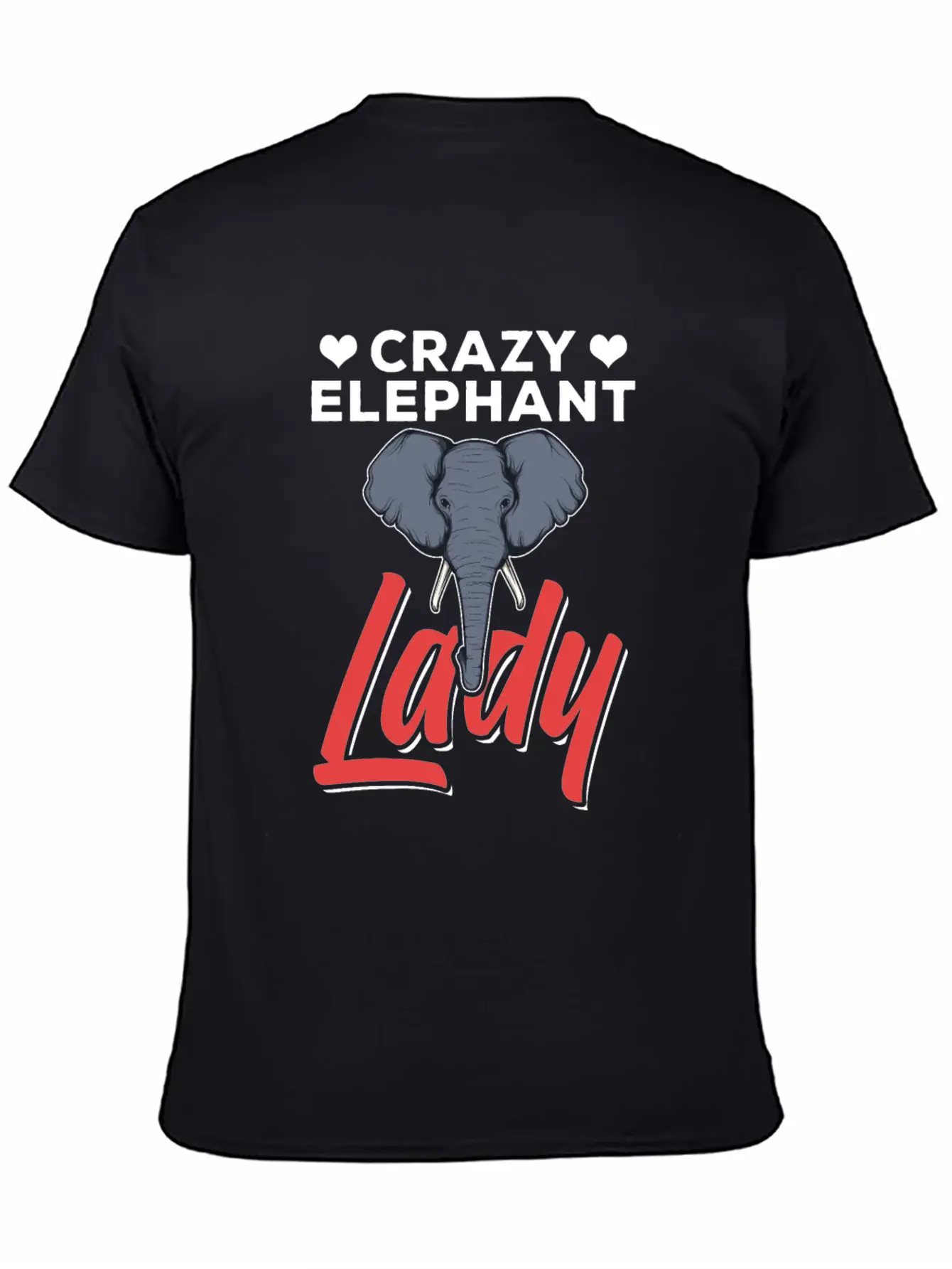 Crazy Elephant Lady Elephant Enthusiast Unisex Casual T-Shirt – Clean Design For Daily Comfort