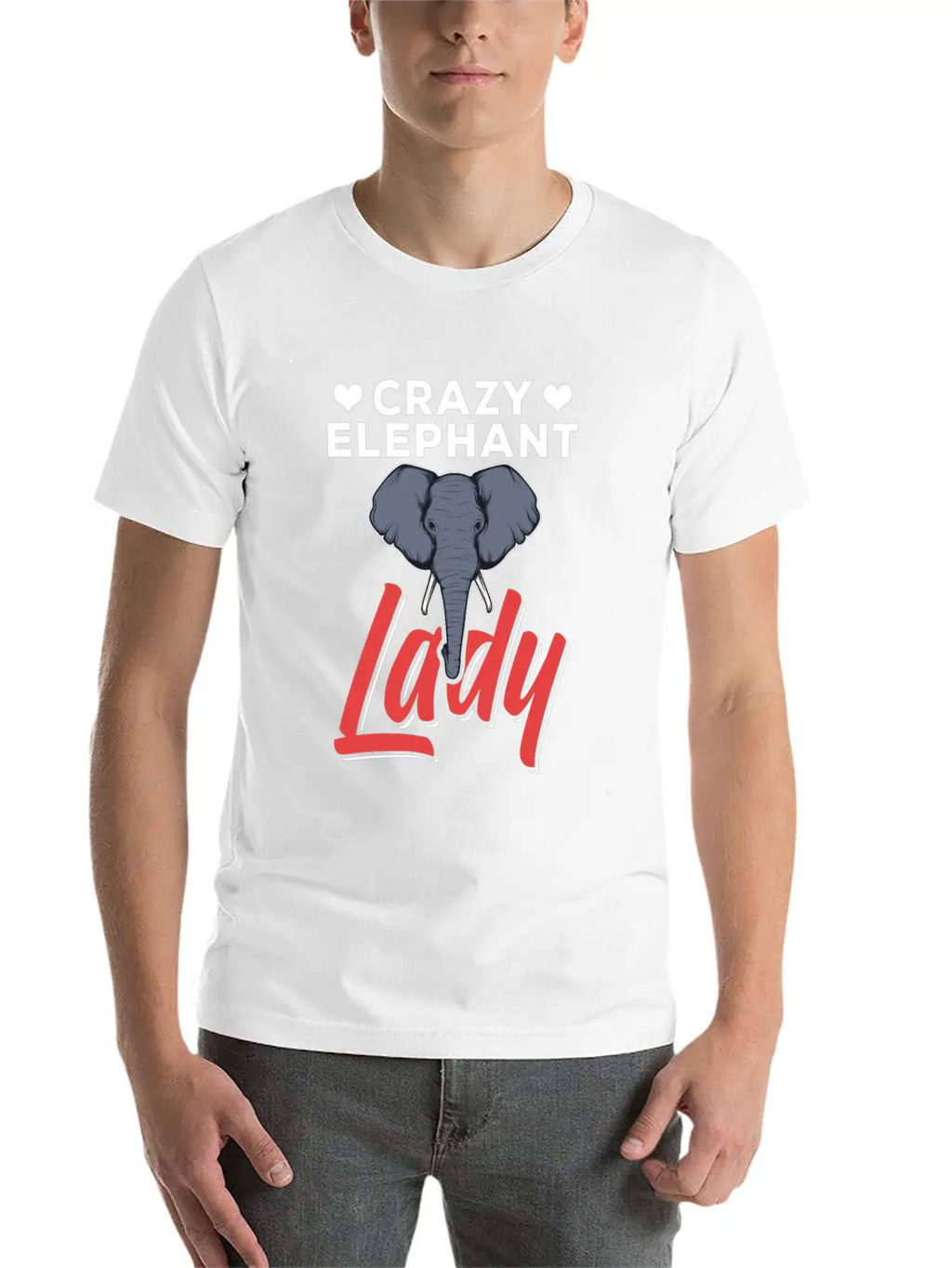 Crazy Elephant Lady Elephant Enthusiast Unisex Casual T-Shirt – Clean Design For Daily Comfort