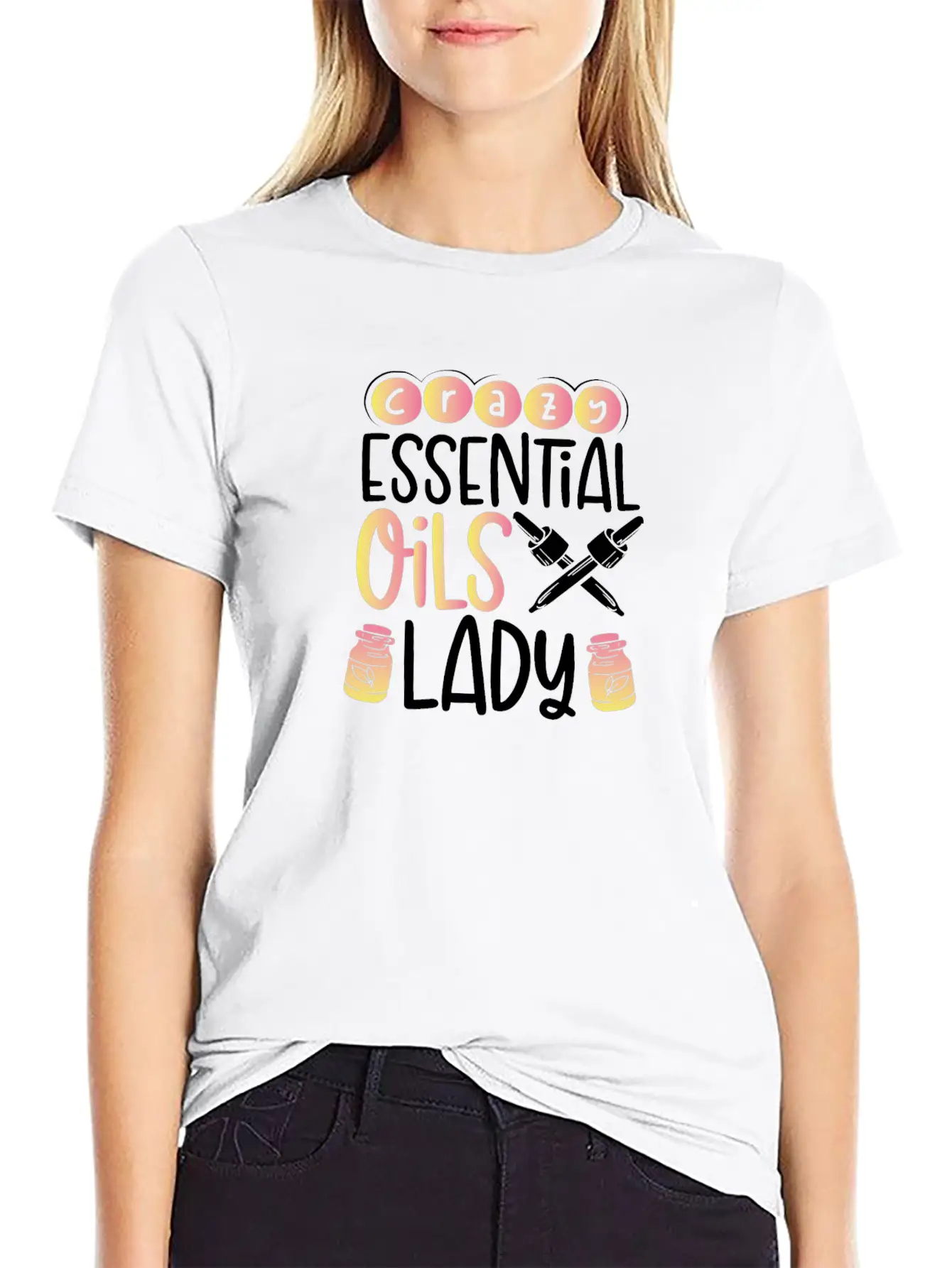 Crazy Essential Oils Lady Gift Essential Oils Relaxed Everyday Tee – Lightweight And Durable Cotton