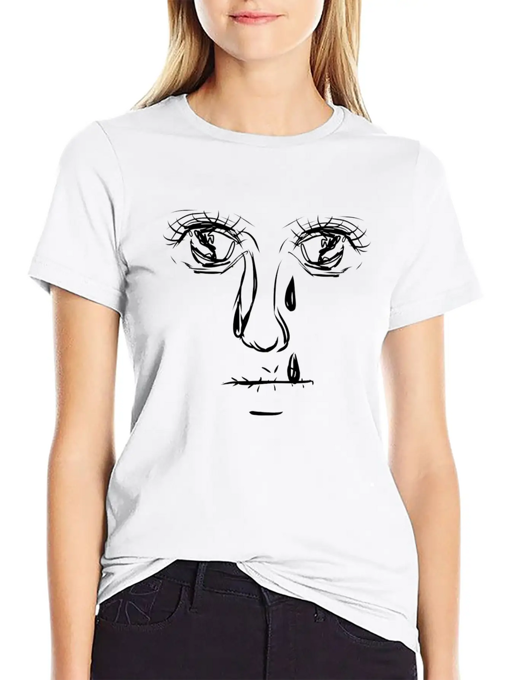 Crazy Eyes Sad Timeless Short Sleeve Tee – Comfy And Minimalist Design